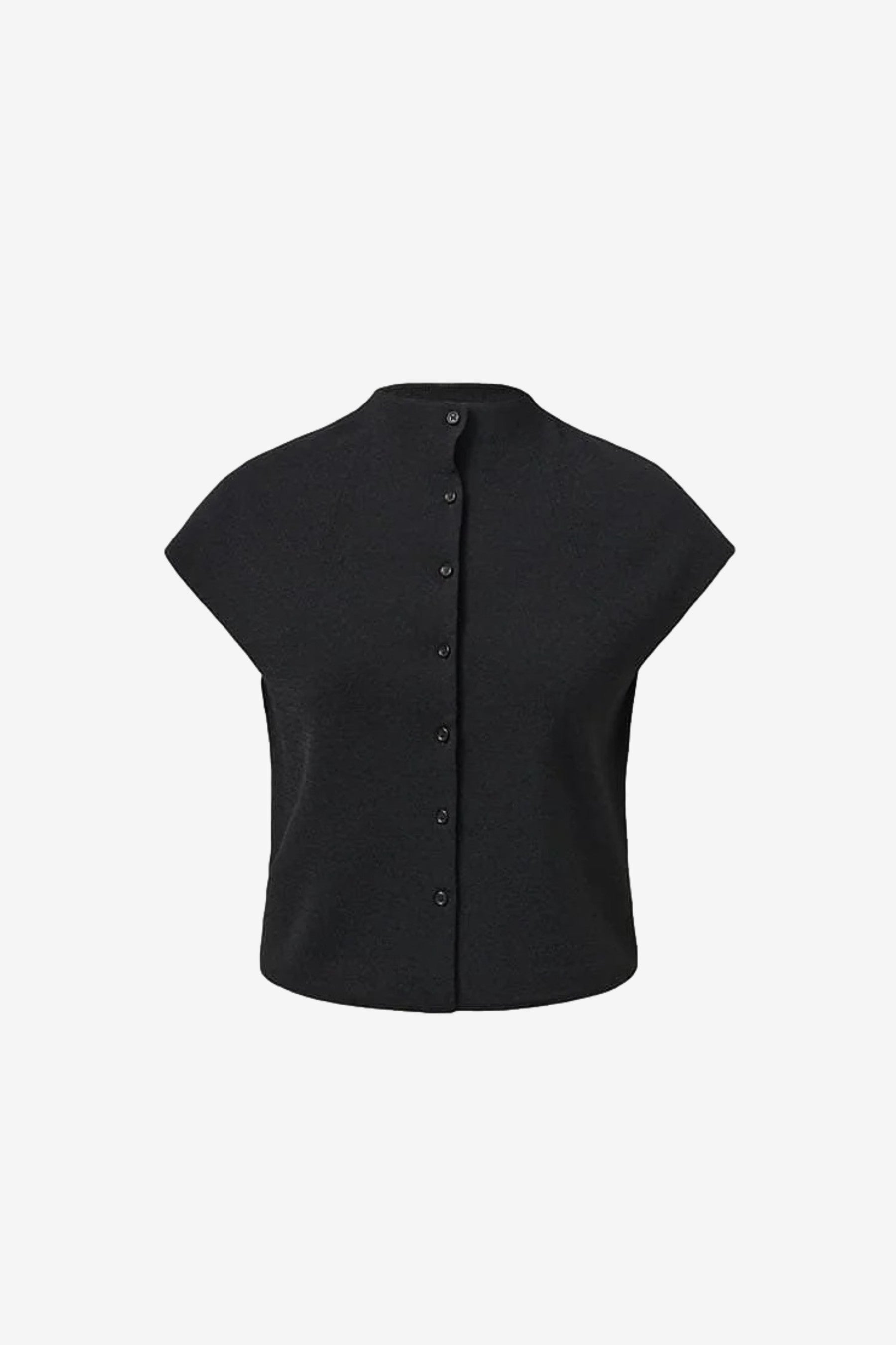 トップス WHOLEGARMENT CAP SLEEVE CARDIGAN Wholegarment Cap Sleeve Cardigan in Black - Amomento | Afura Store