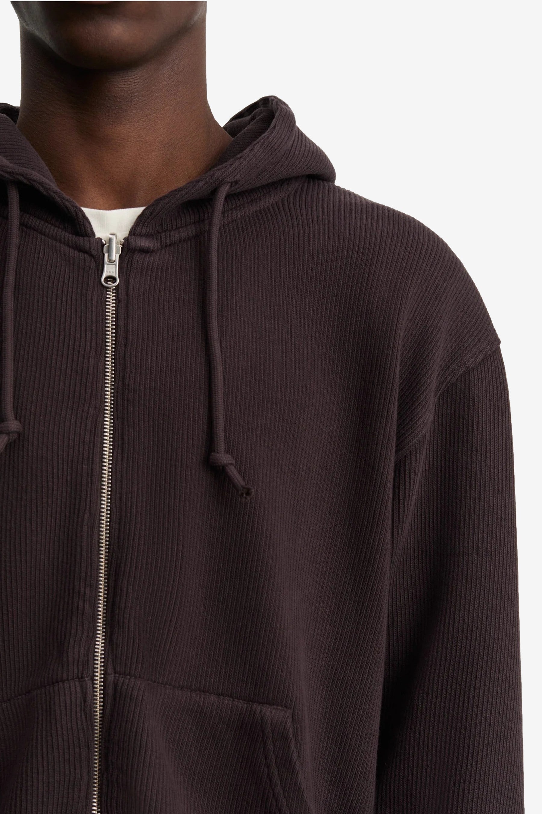 ANOTHER Zip Hoodie 1.0 in Dark Brown - Another Aspect | Afura Store