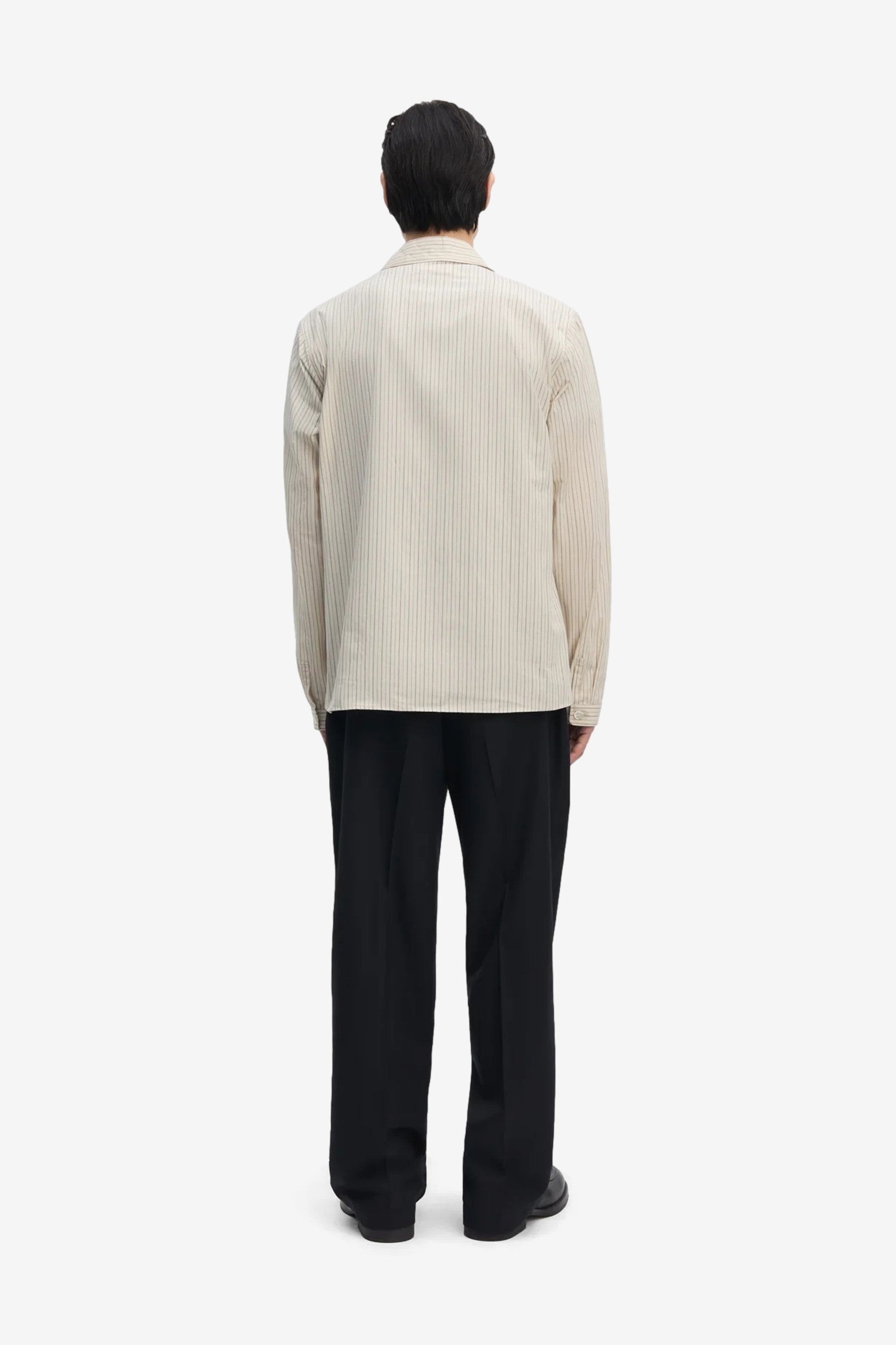 ANOTHER Zip Shirt 1.0 JPN in Cream Stripe - Another Aspect | Afura