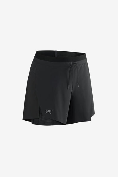 Norvan Short 5' 2-in-1 W in Black - Arc'teryx | Afura Store