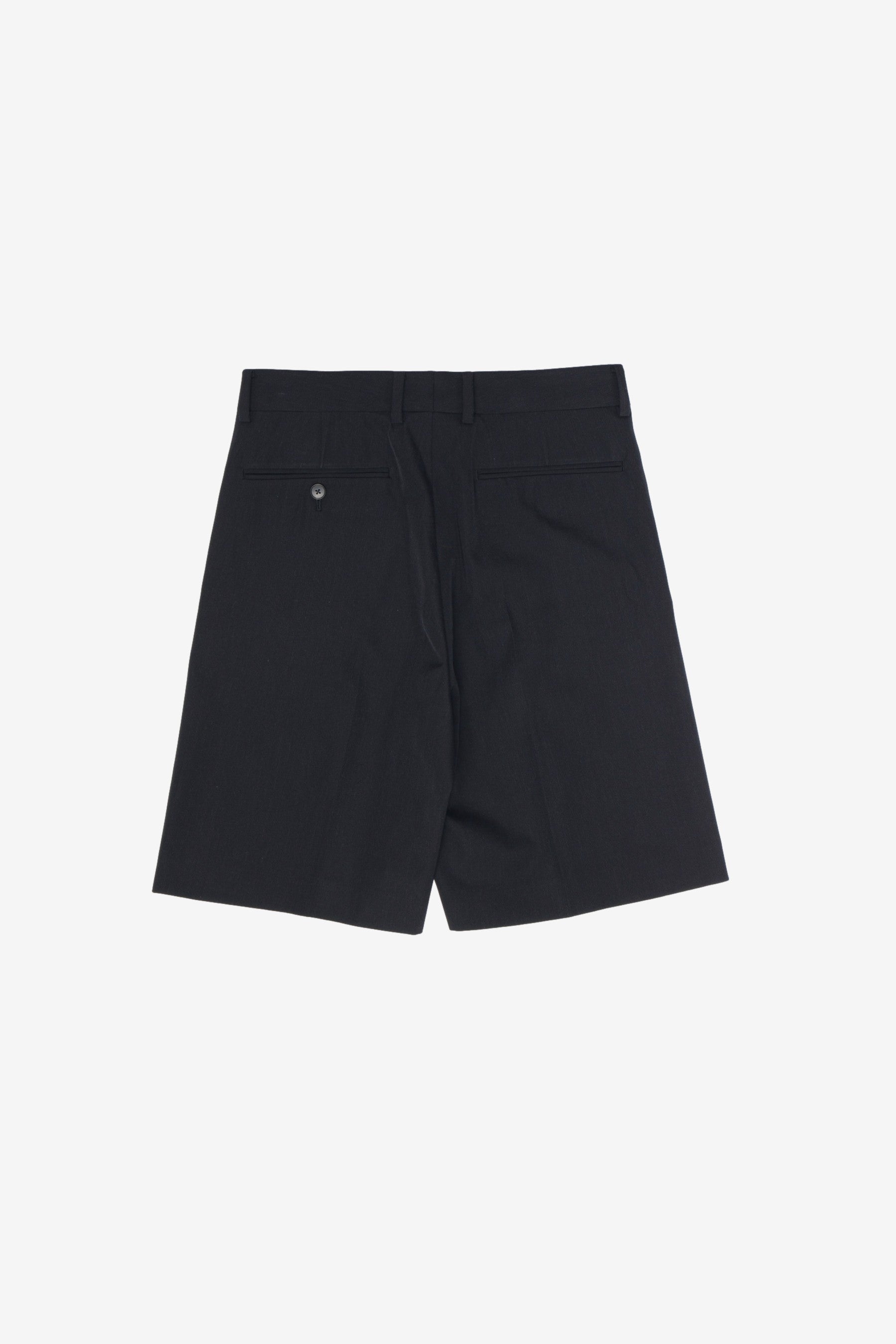 Light Wool Max Gabardine Shorts in Top Black - Auralee | Afura Store