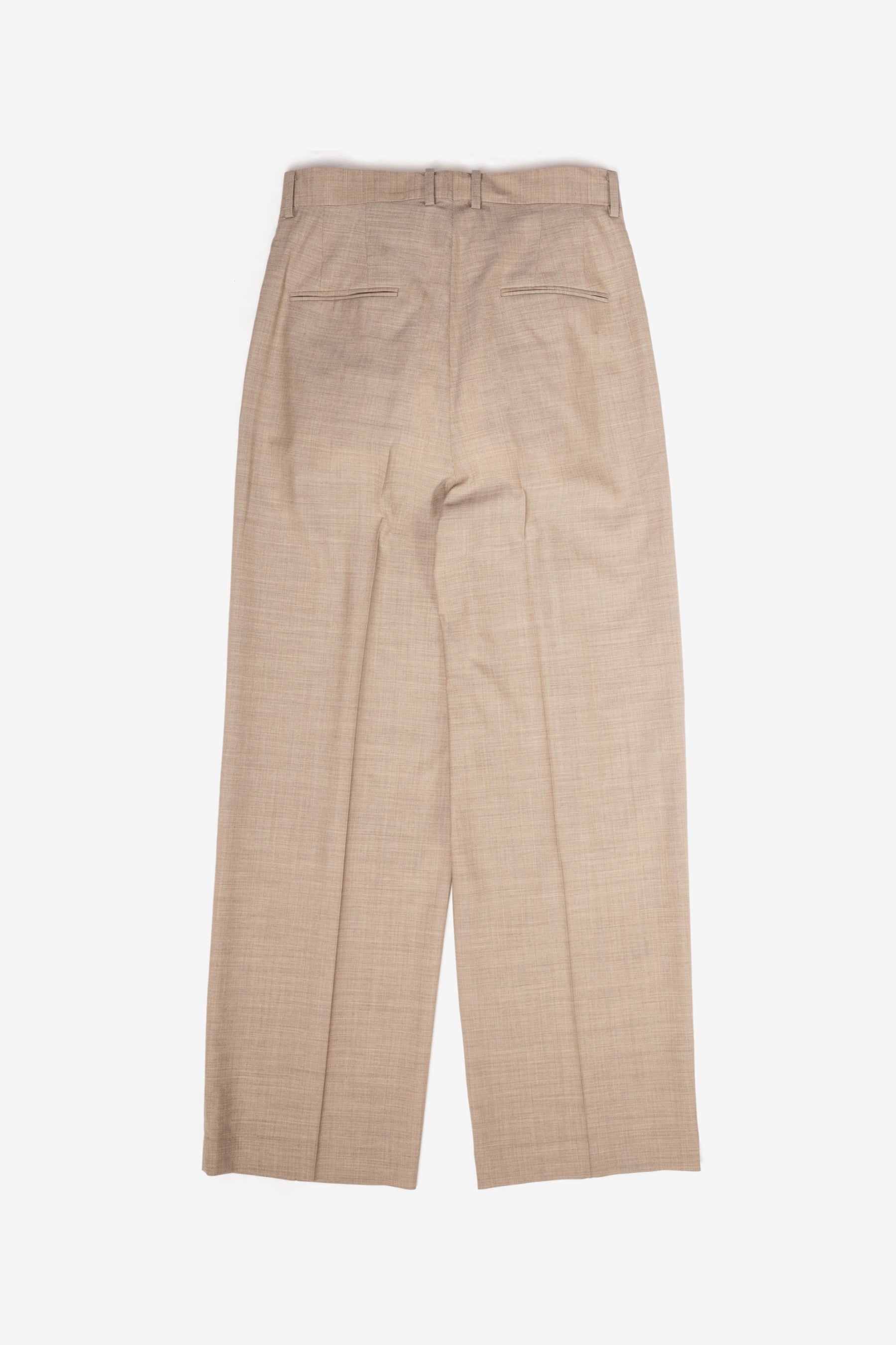 Super Fine Tropical Wool Slacks in Top Gray Beige - Auralee