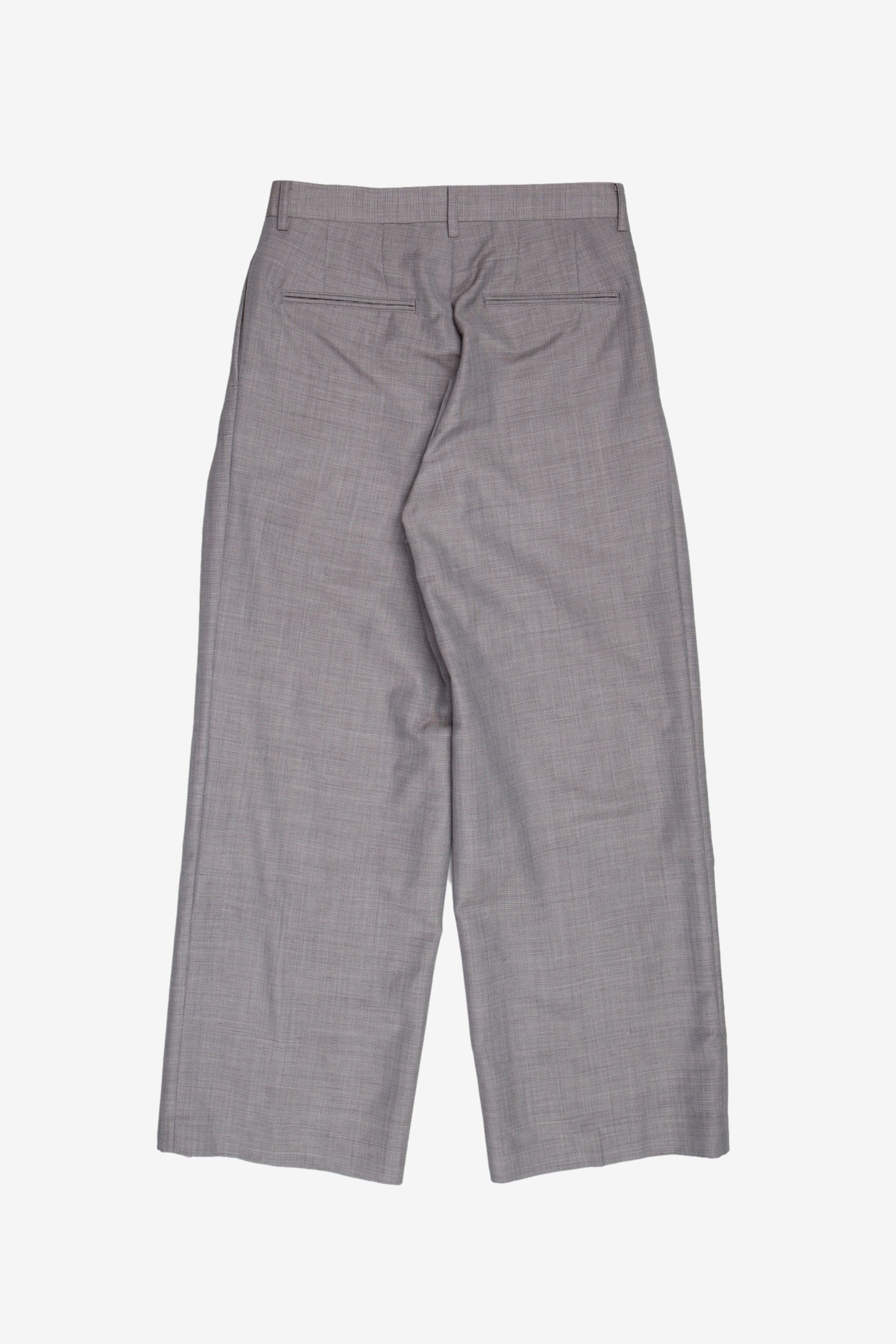 パンツ AURALEE TROPICAL WOOL KID MOHAIR SLACKS AURALEE Tropical Wool Kid Mohair One-tuck Slacks - BROWN CHECK