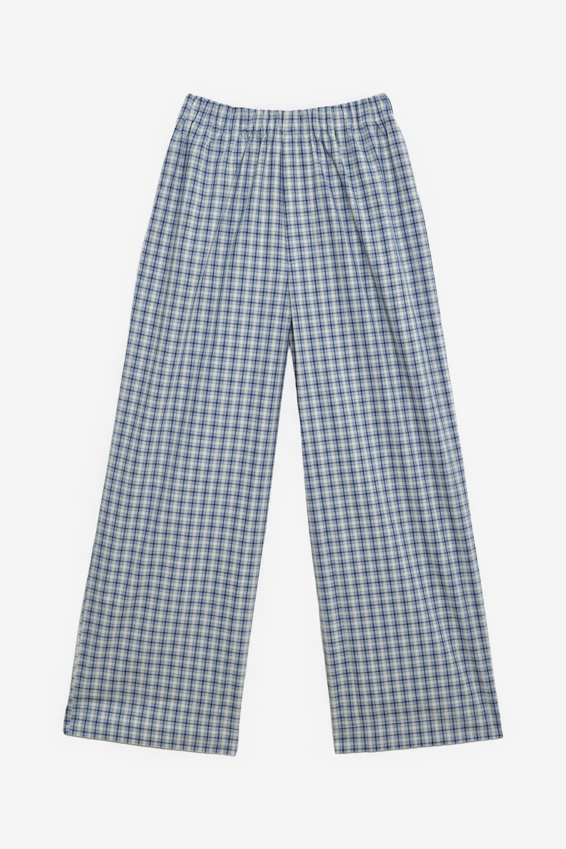 Claude Pants in Blue Check - Baserange | Afura Store