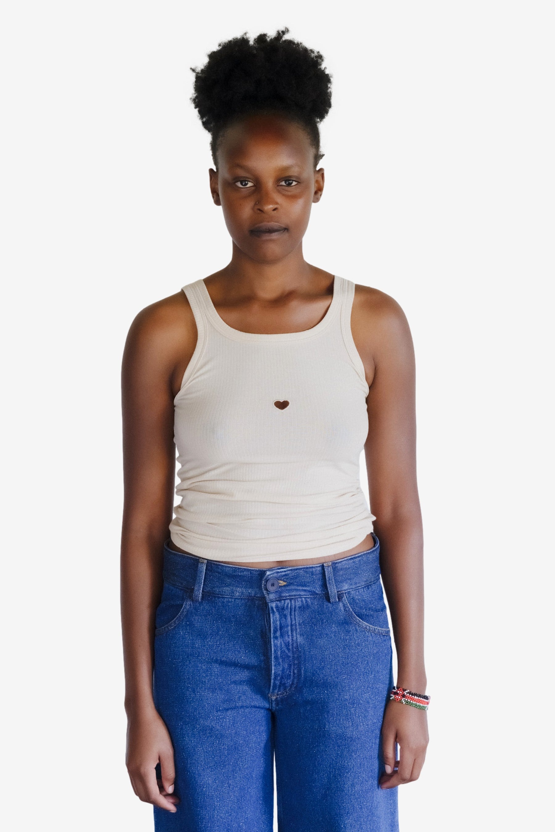 Heart Tank in Dylan Beige - Baserange | Afura Store