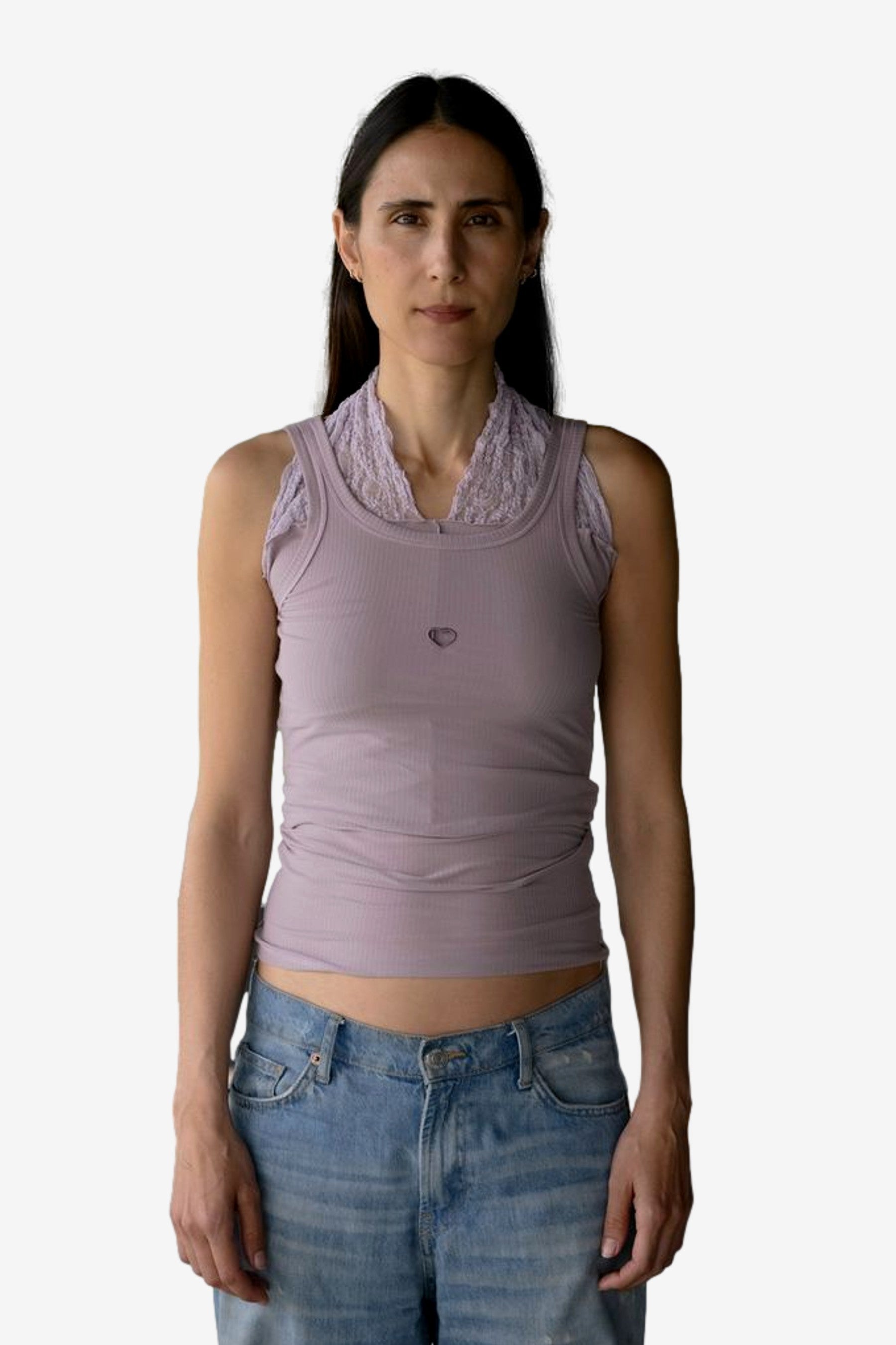 Heart Tank in Verbe Purple - Baserange | Afura Store