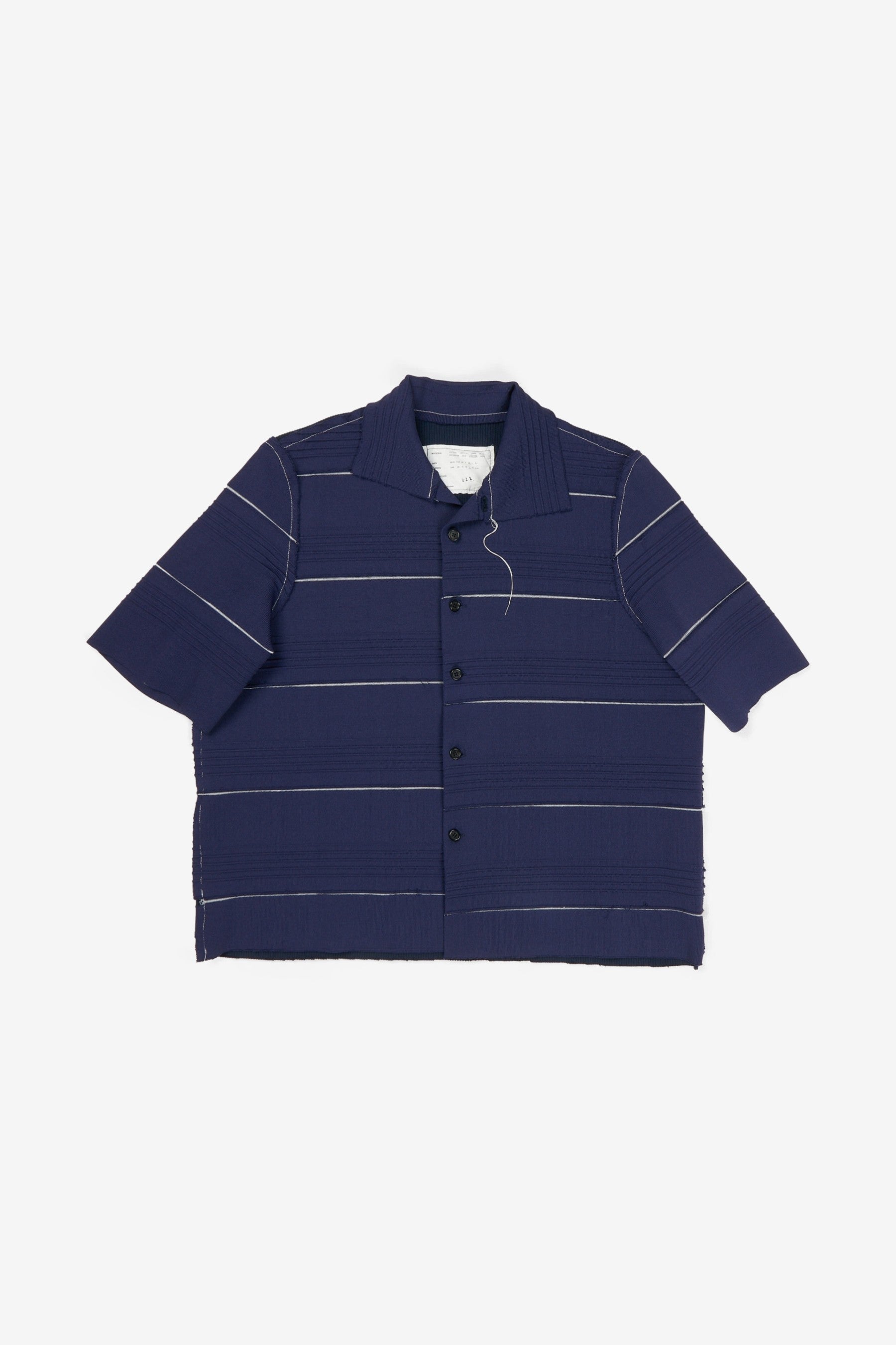 Rib Polo Shirt in Navy - Camiel Fortgens | Afura Store