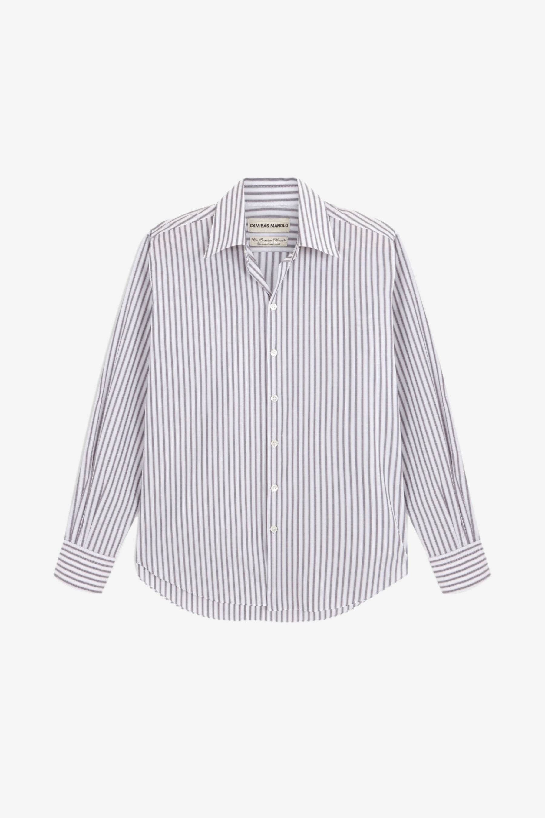 トップス CAMISAS MANOLO WHITE CAMISA SHIRT CAMISAS MANOLO x HAI - CAMISA SHIRT WHITE BLACK STRIPES