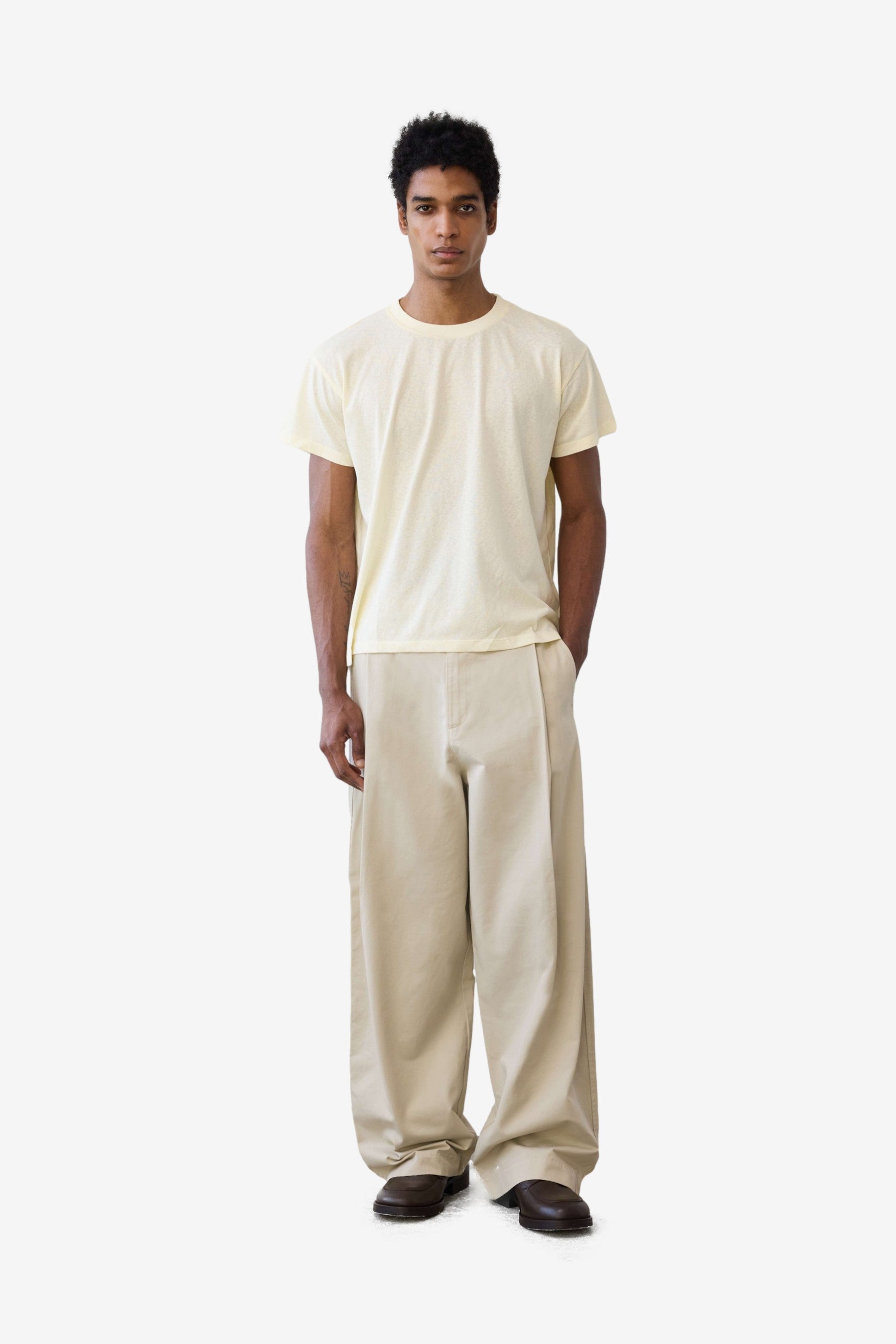 Alan Chino in Pale Khaki - Carter Young | Afura Store