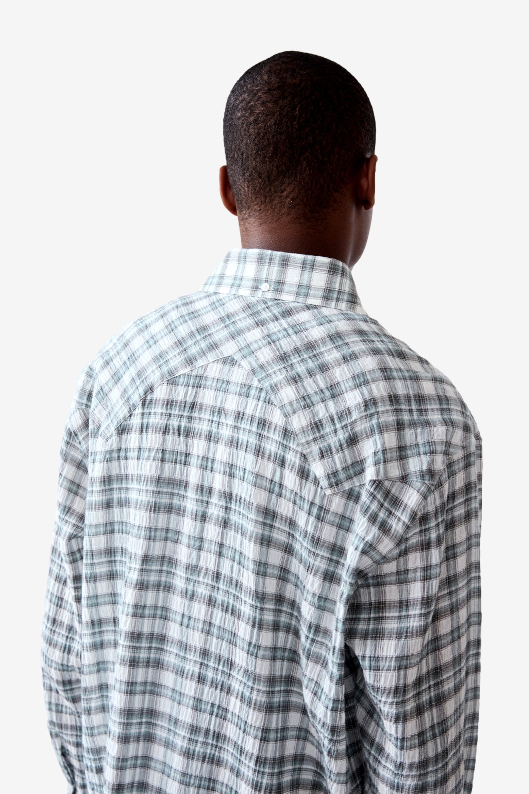 Western Business Shirt in Ice Plaid - Carter Young | Afura Store
