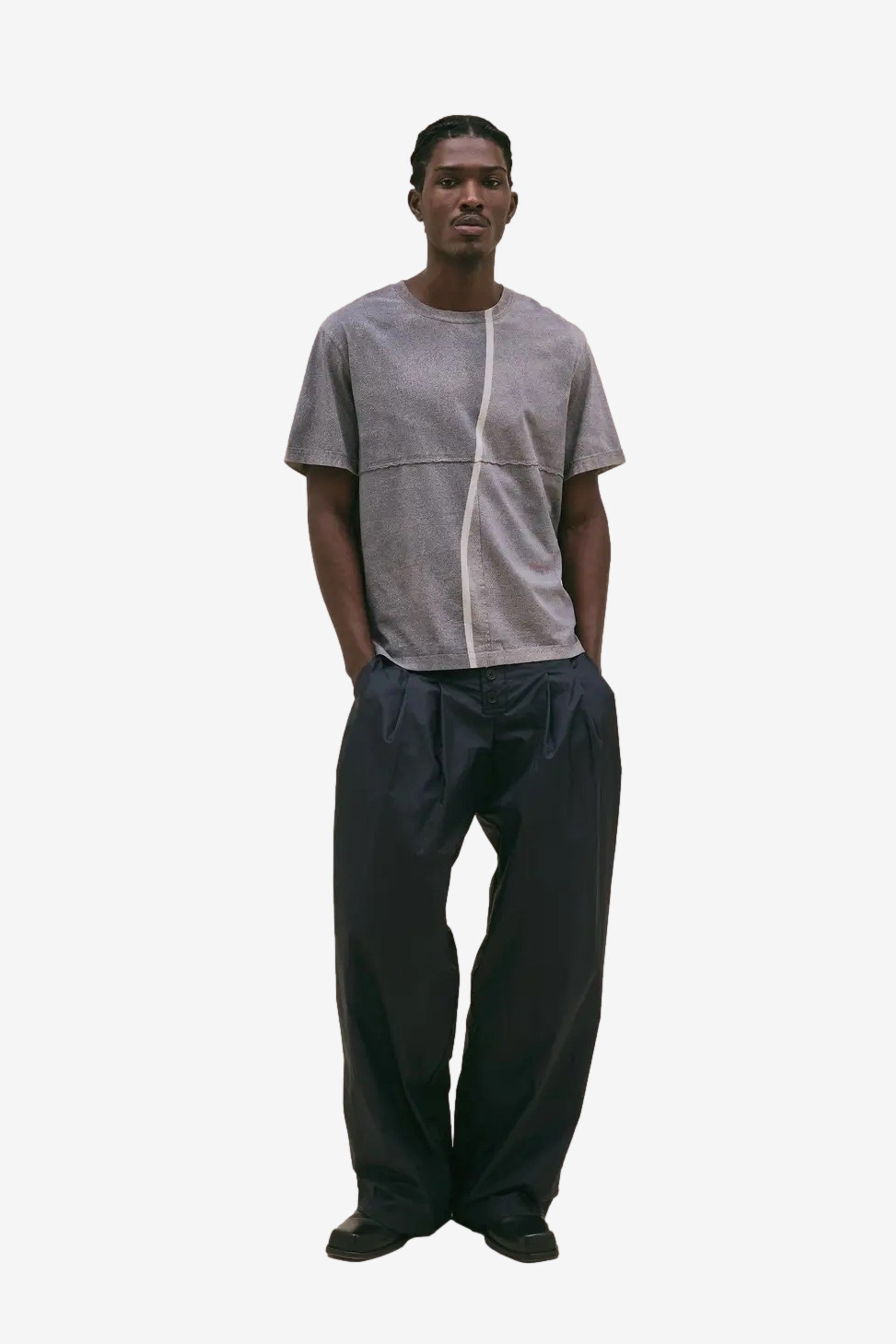 【関税込み】Eckhaus Latta ブラック Lapped Tシャツ Eckhaus Latta Black Flip T-shirt Eckhaus Latta