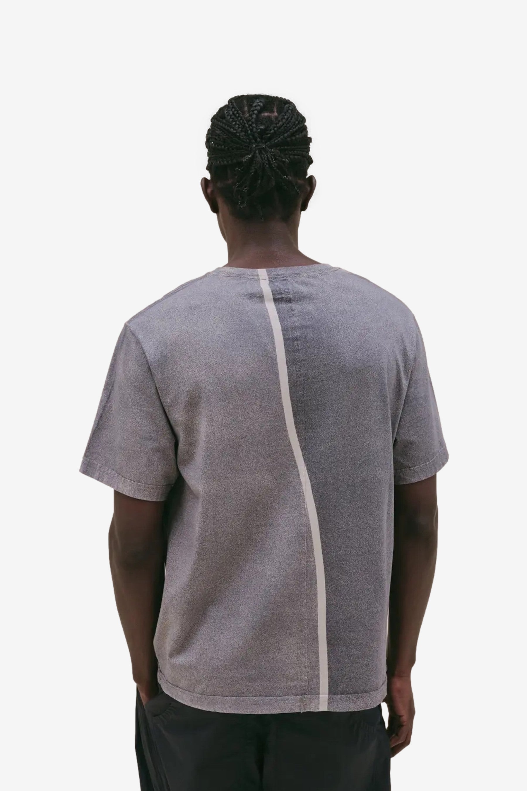 【関税込み】Eckhaus Latta グレー Lapped Tシャツ Lapped Tee in Smog - Eckhaus Latta | Afura Store