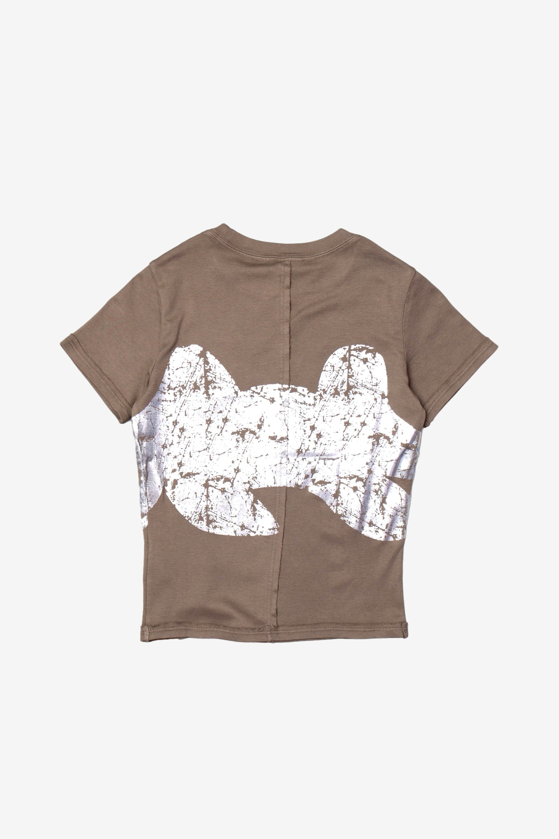 Lapped Baby Tee in Reflector - Eckhaus Latta | Afura Store