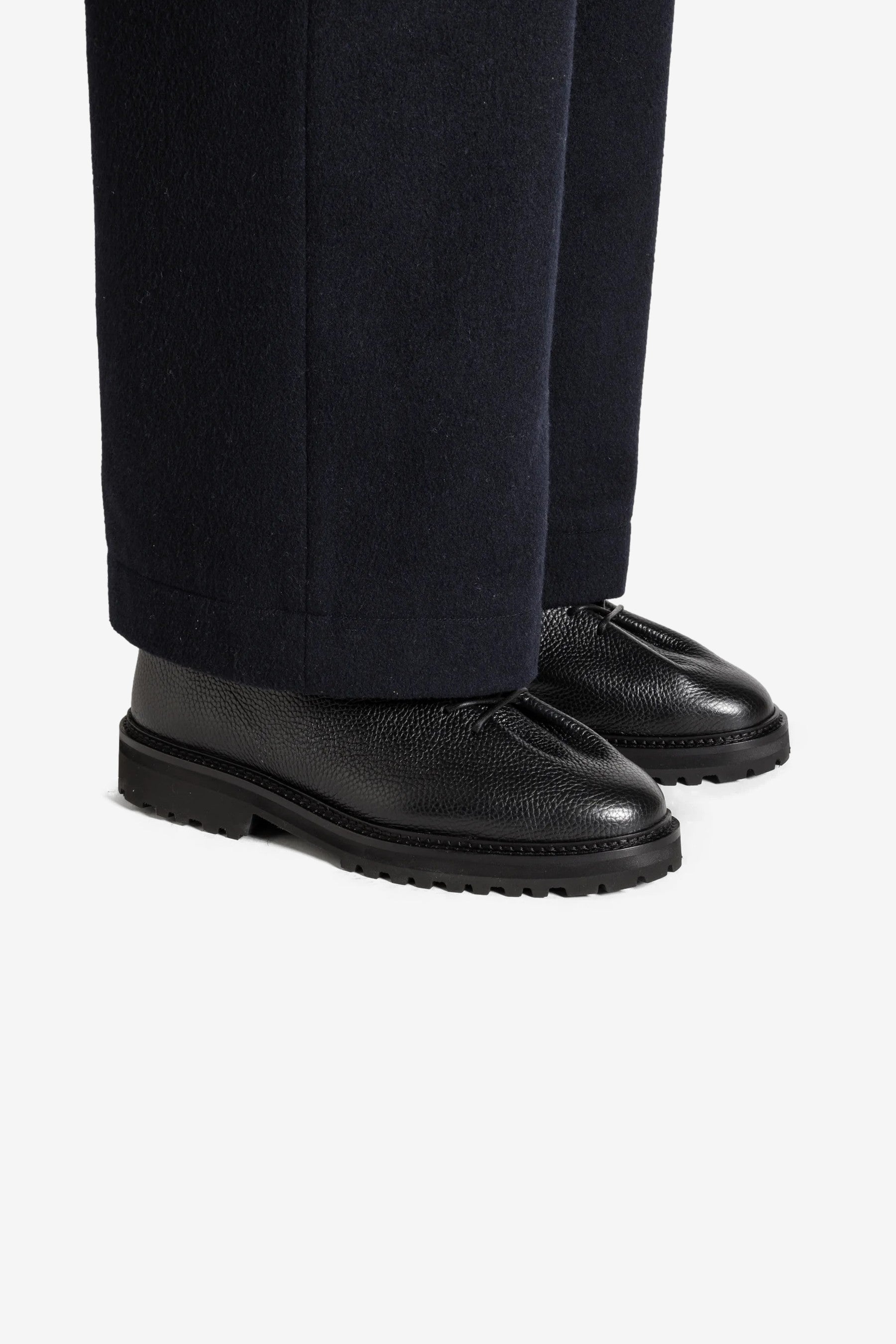 Edouard Lug Grained Calf in Black - Jacques Soloviere | Afura Store