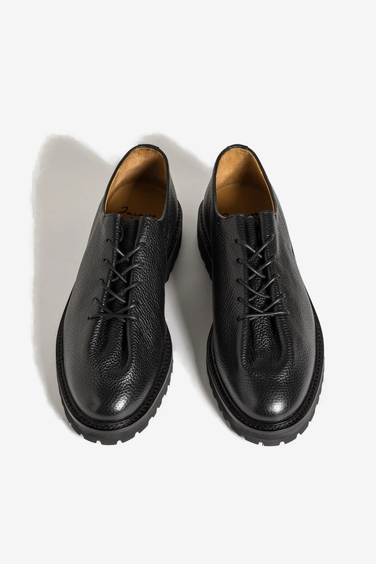 Edouard Lug Grained Calf in Black - Jacques Soloviere | Afura Store