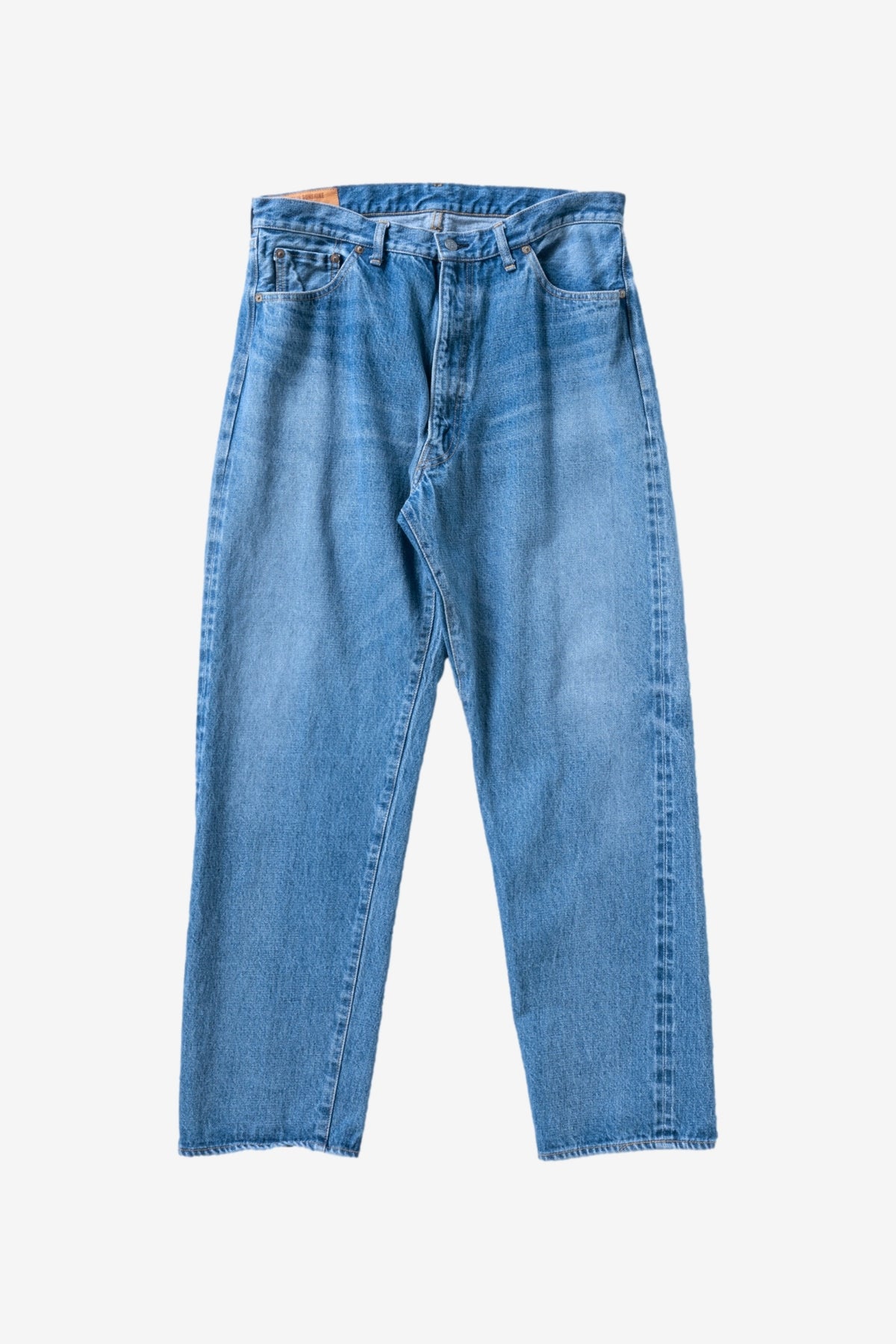 5P Zipper Front Denim Pants in Indigo Vintage Wash - Kaptain 