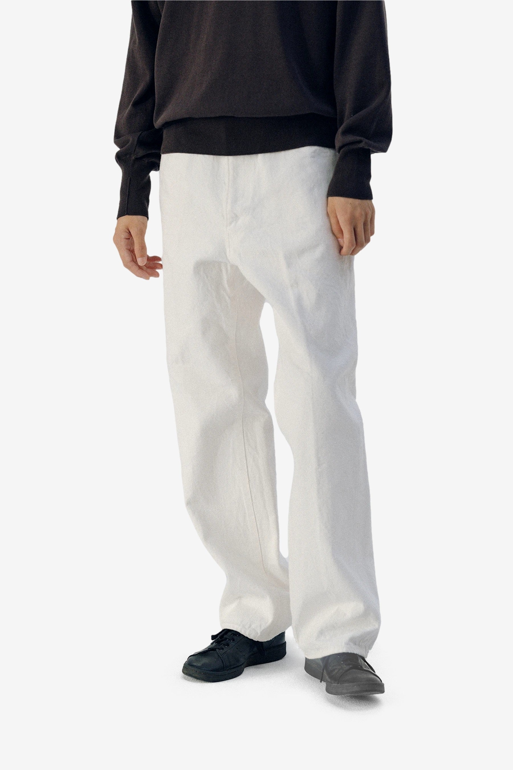 パンツ SUNDAYS BEST ONE WASH WHITE DENIM 5P Zipper Front Denim Pants White One Wash by Kaptain Sunshine