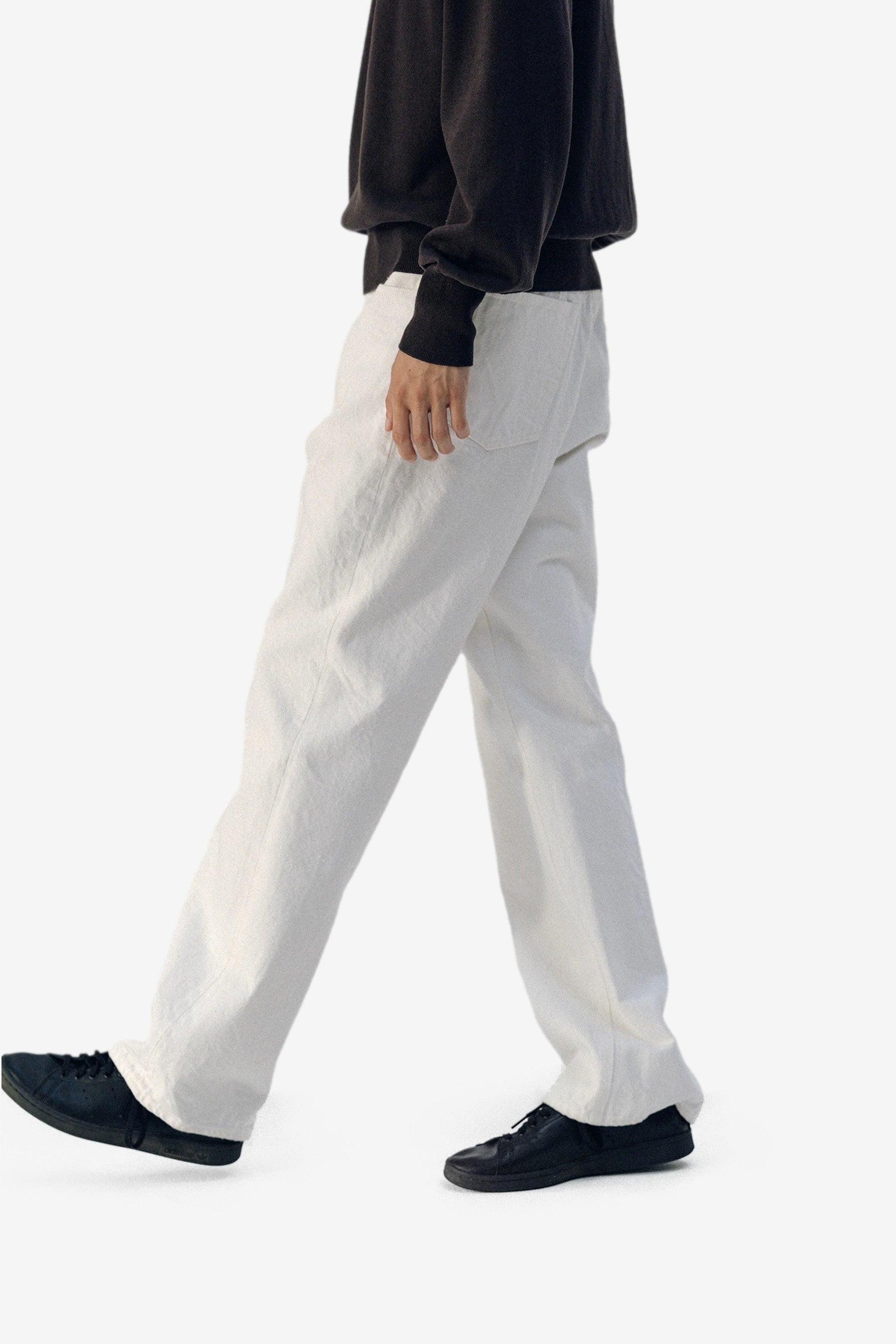 Skate Shoecut Denim Pants in White One Wash - Kaptain Sunshine