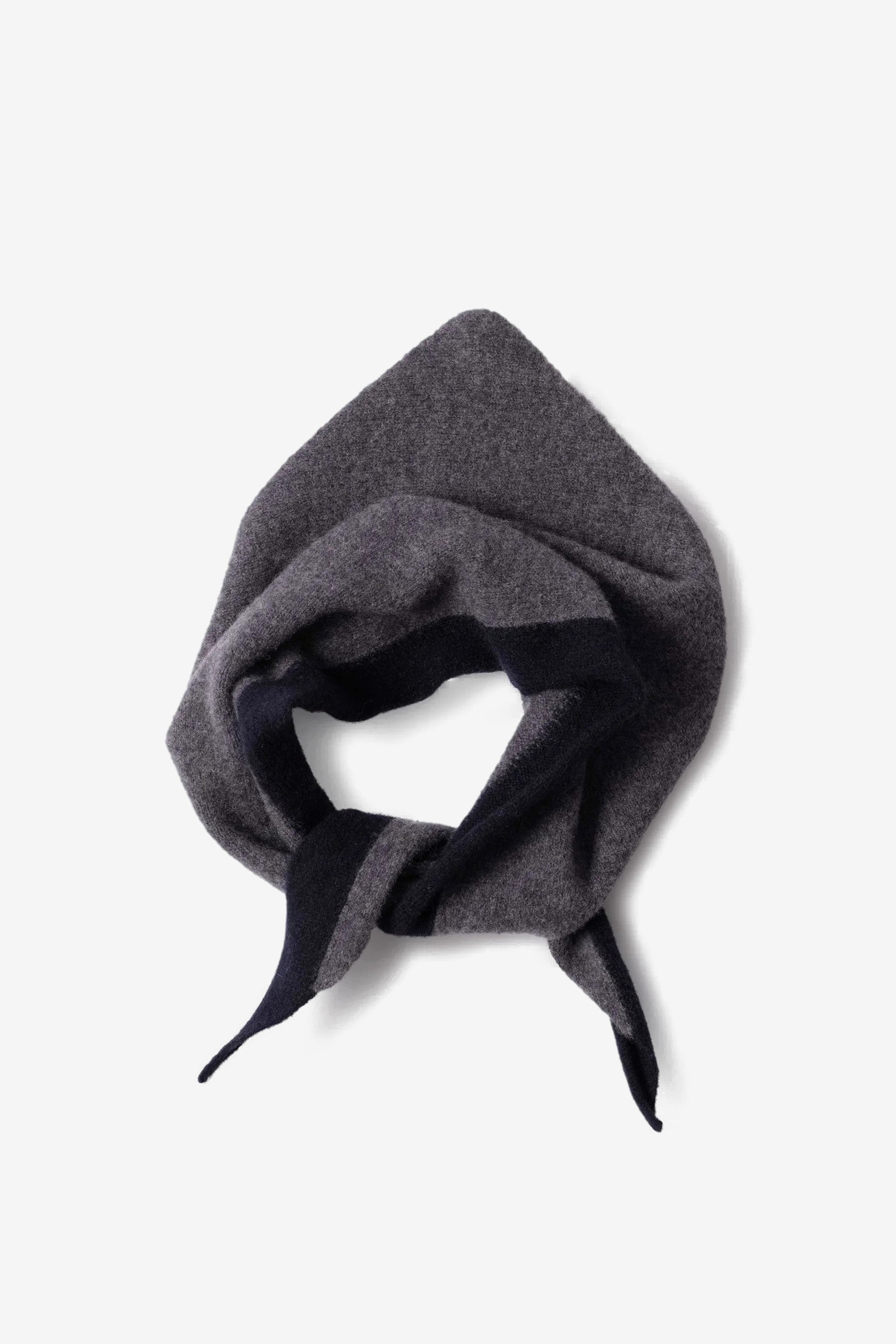 MHL Tipped Scout Scarf in Grey / Ink - Margaret Howell | Afura Store
