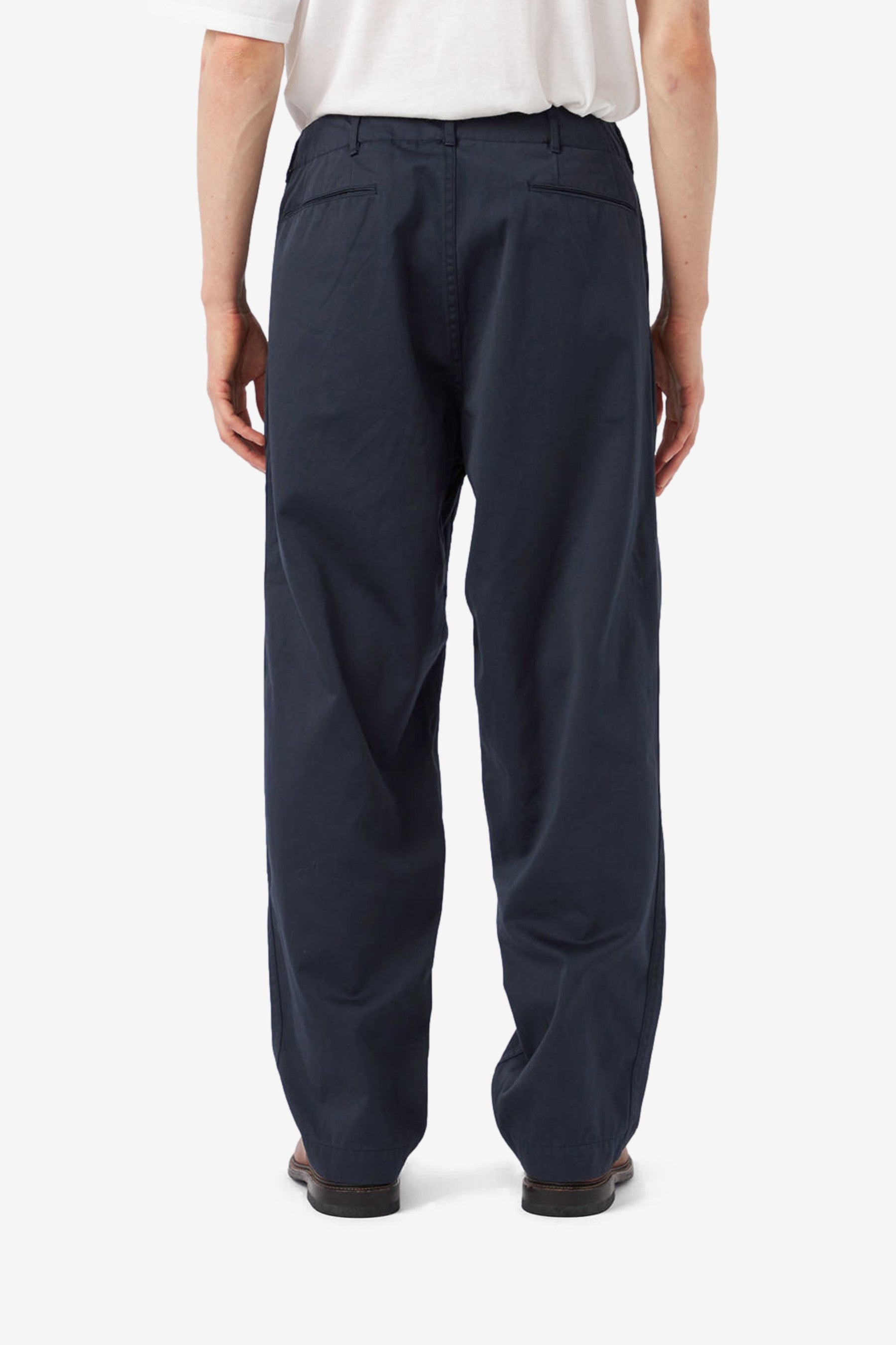 Wide Chino Pants in Navy - Nanamica | Afura Store