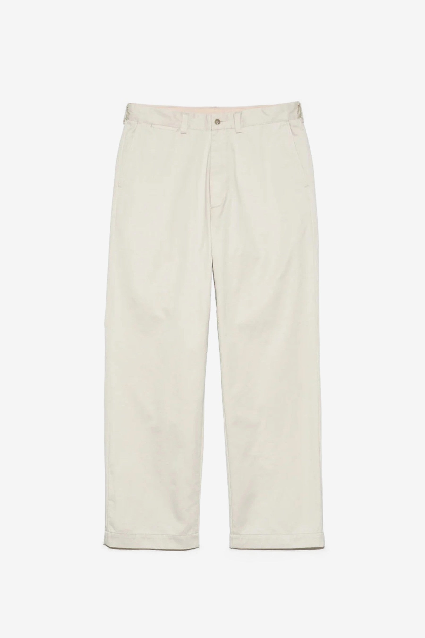 Wide Straight Chino Pants in Dry Sand - Nanamica | Afura Store