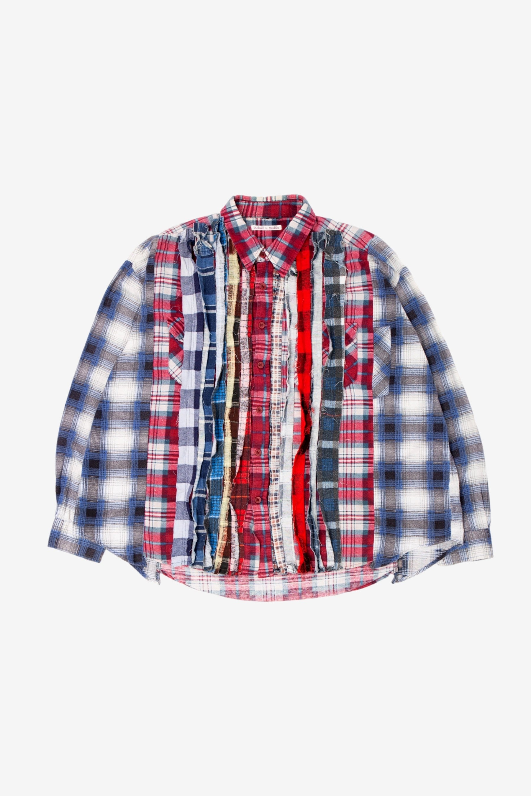 【Rebuild By Needles】 FLANNEL SHIRT -> RIBBON WIDE SHIRT Rebuild by Needles Flannel Shirt Ribbon Wide Shirt in