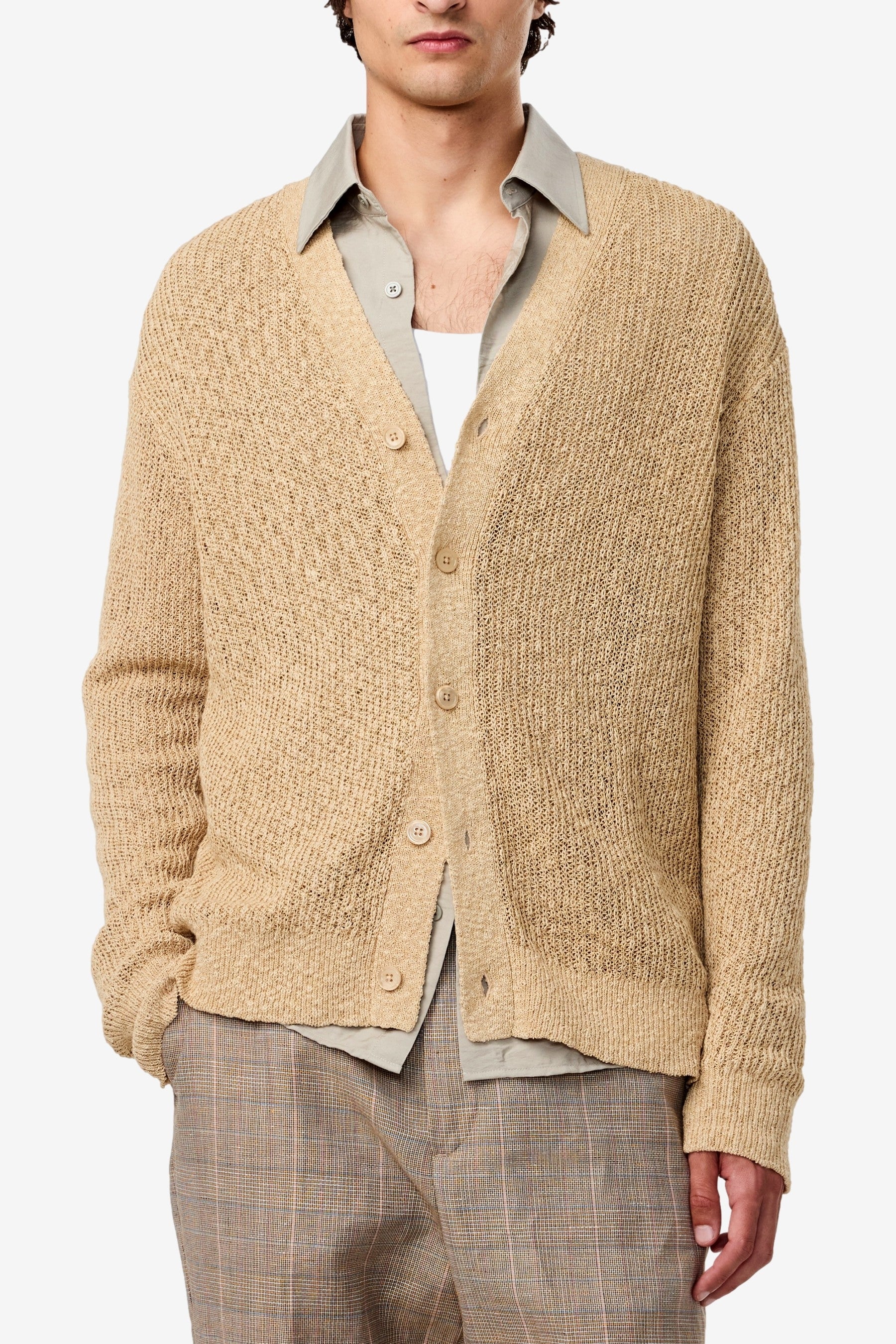 Dwayne Cardigan 6694 in White Pepper - NN07 | Afura Store