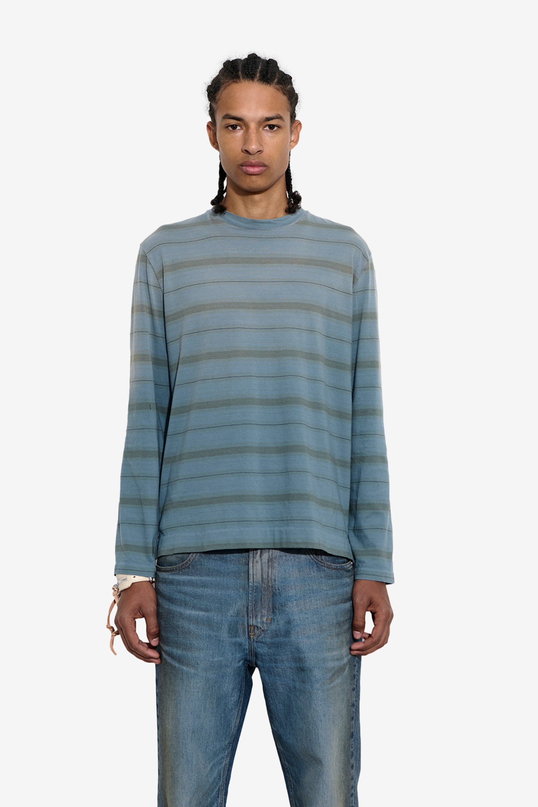 Box Longsleeve in Spray Fade Ghost Stripe - Our Legacy | Afura Store