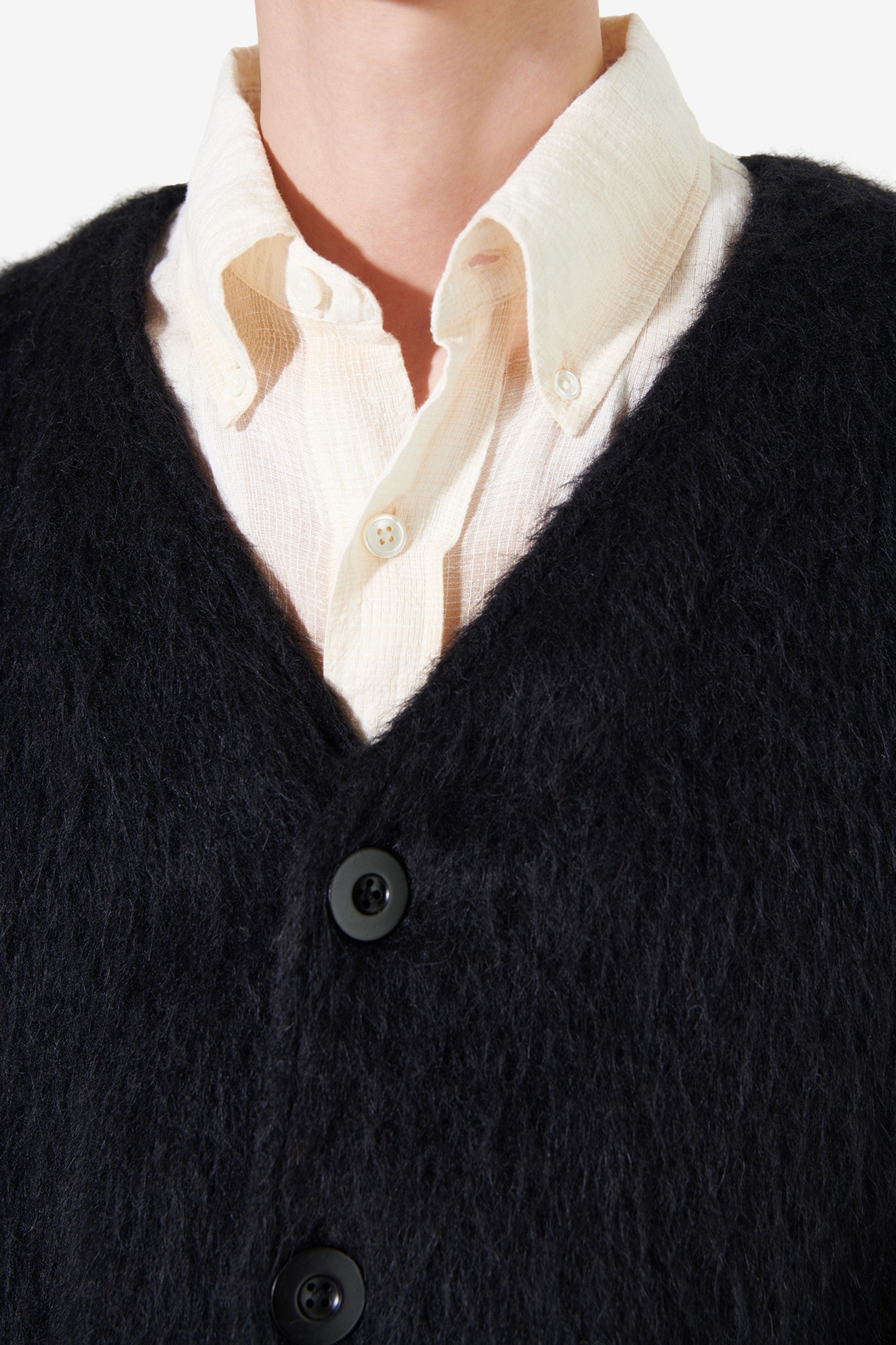 トップス OUR LEGACY CARDIGAN Mohair 48 OUR LEGACY - CARDIGAN Black Mohair | River