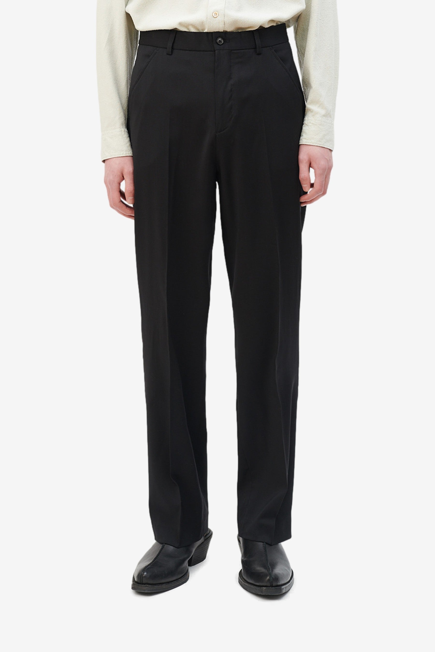Chino 22 in Black Worsted Wool - Our Legacy | Afura Store