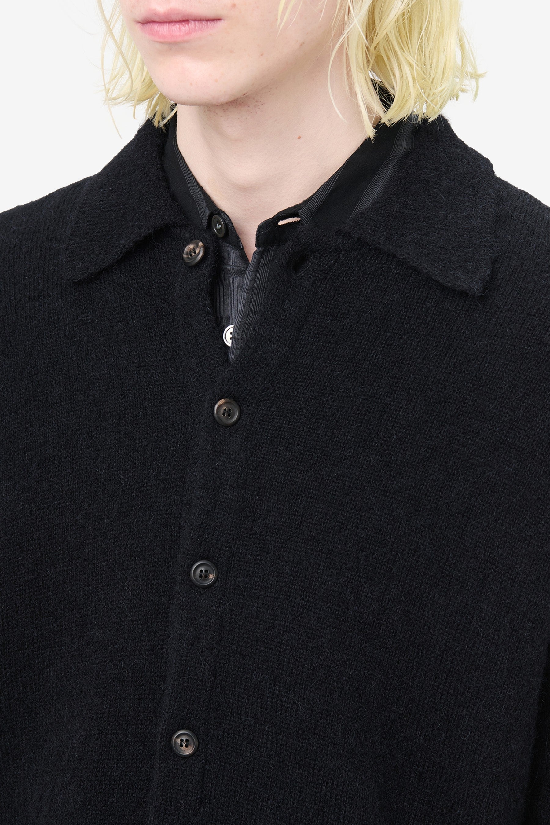 トップス OURLEGACY EVENINGPOLO Black Fuzzy Alpaca Our Legacy - Evening Polo Black Fuzzy Alpaca