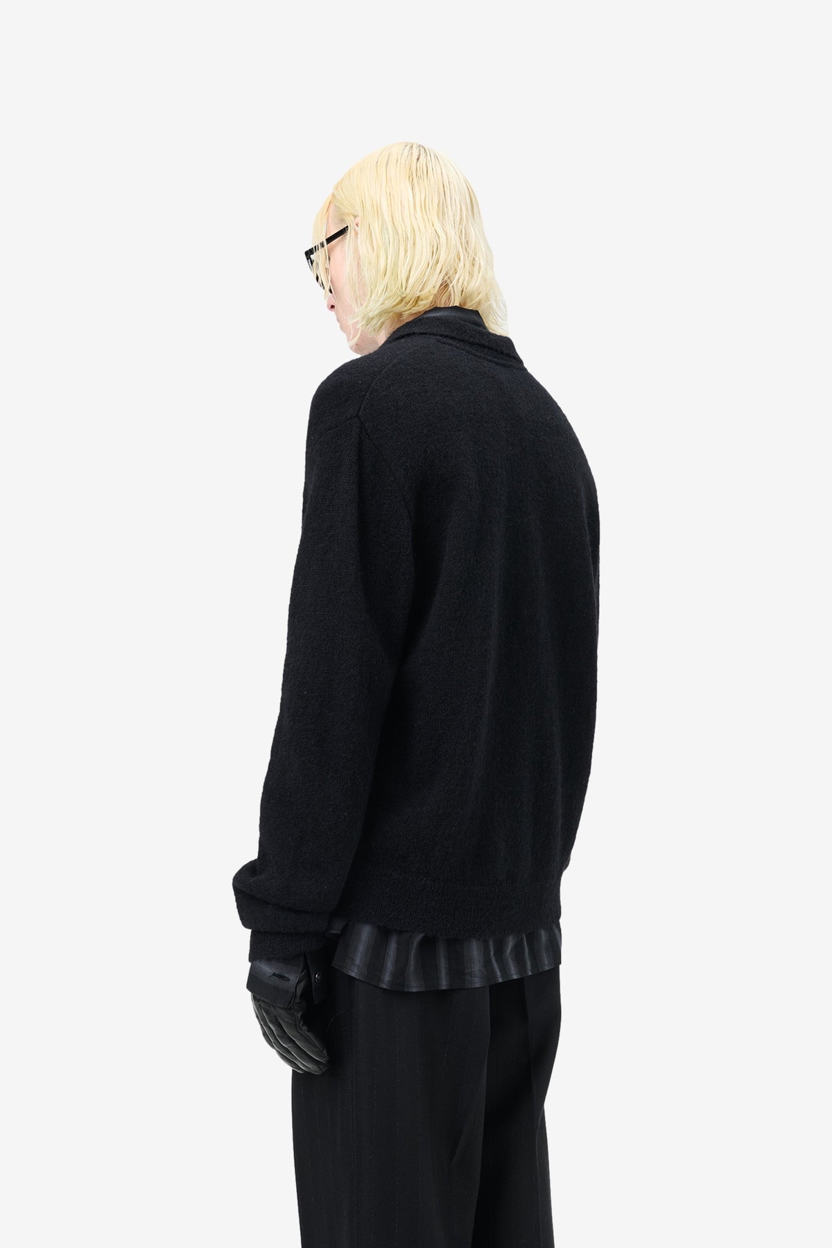 Evening Polo in Black Fuzzy Alpaca - Our Legacy | Afura Store