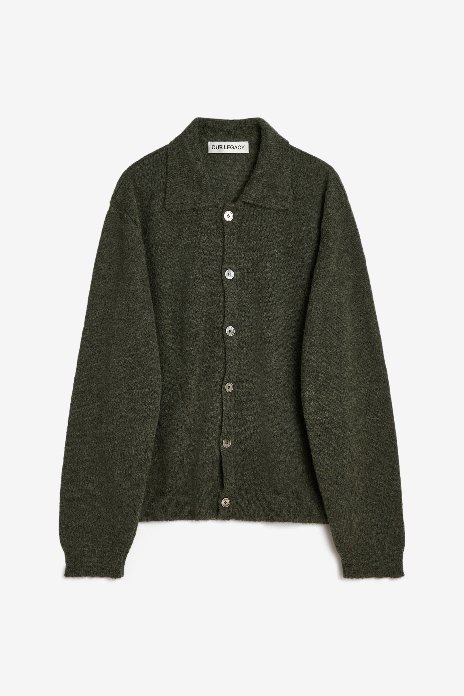 Evening Polo in Moss Green Fuzzy Alpaca - Our Legacy | Afura Store