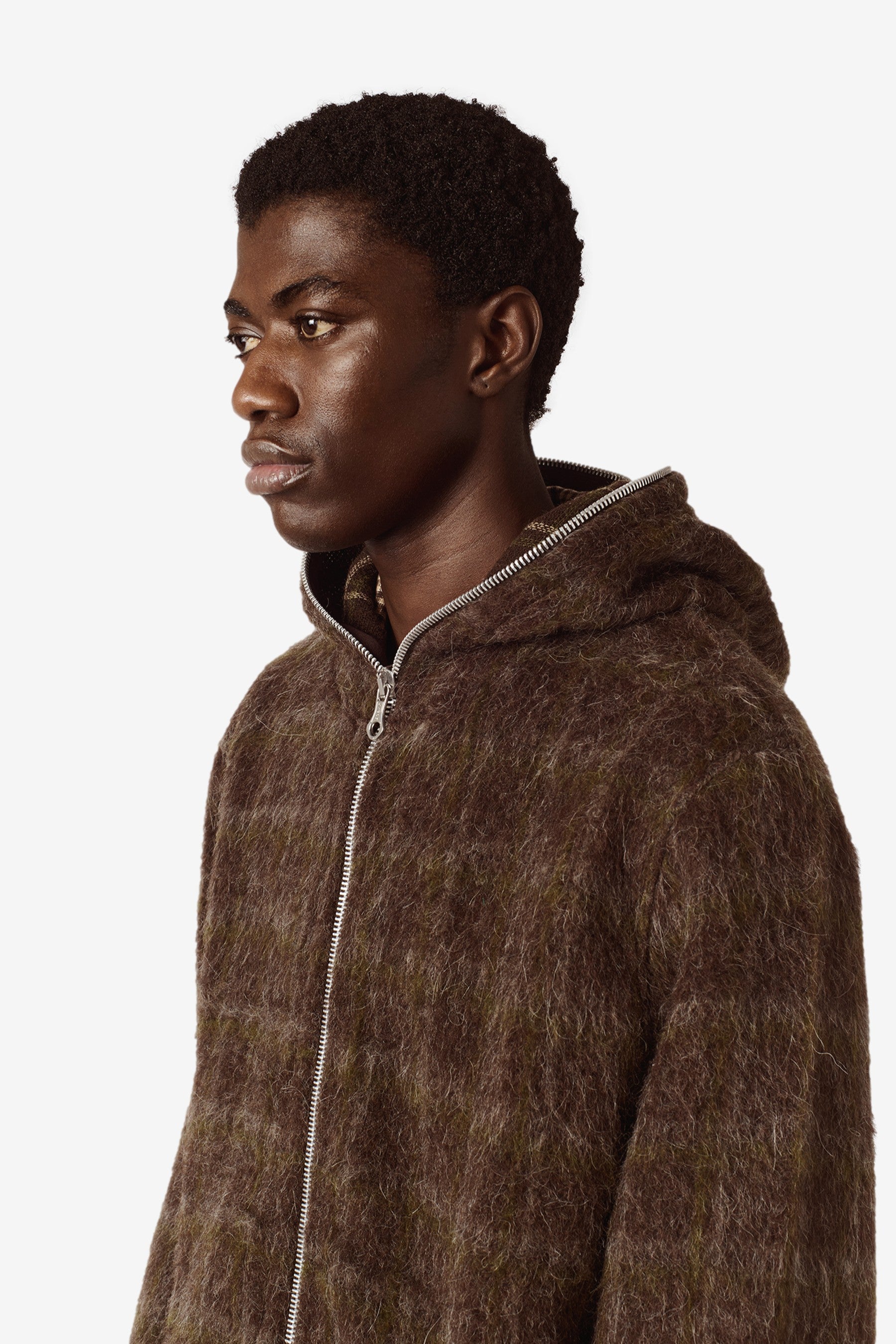 トップス OUR LEGACY FULL ZIP HOOD DORF CHECK 46 Our Legacy Full Zip Hood Dorf Check Hairy Wool - Vallgatan 12