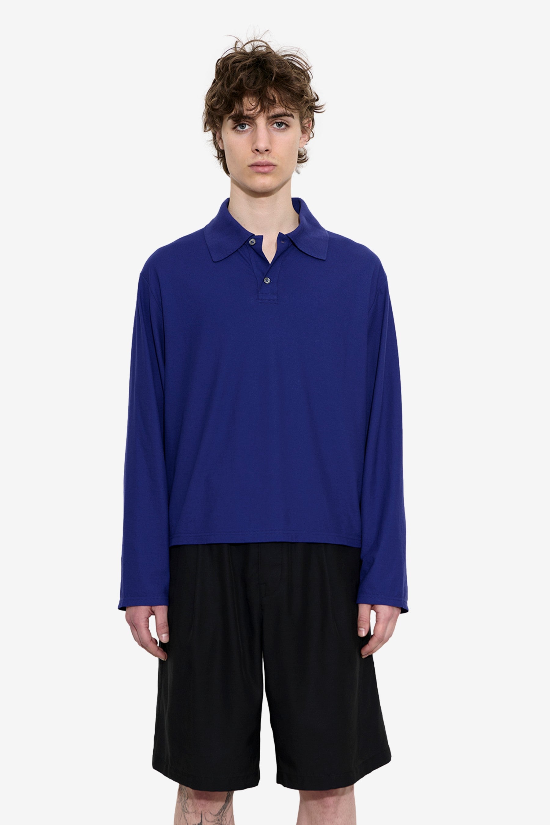 Rugby Longsleeve in Deep Blue High Twist Jersey - Our Legacy