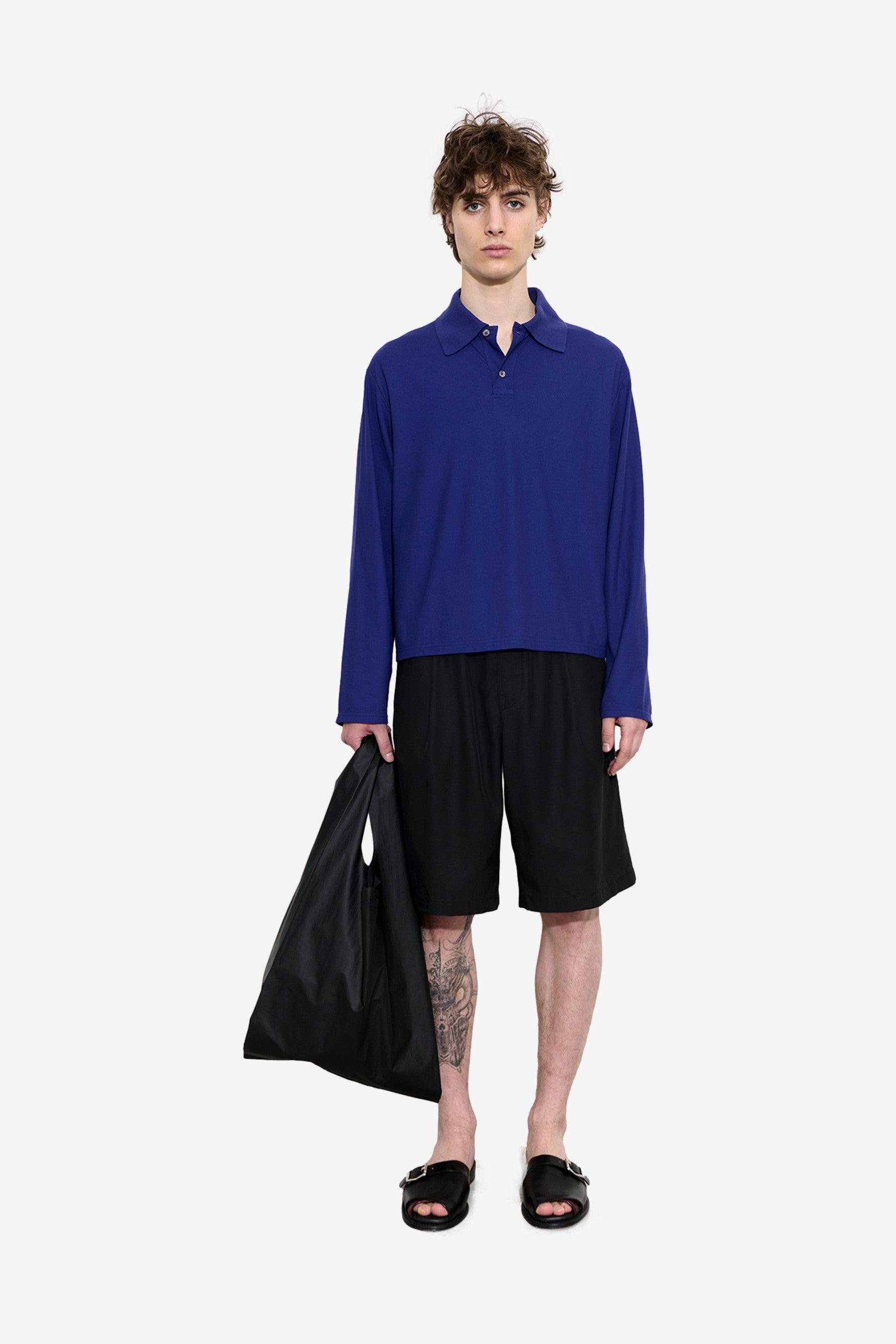 Rugby Longsleeve in Deep Blue High Twist Jersey - Our Legacy