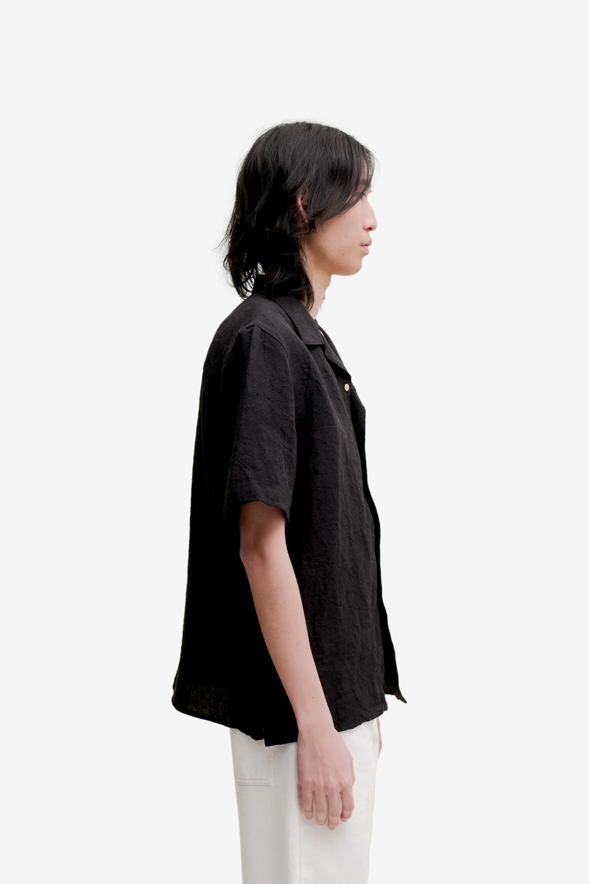 A Kind of Guise Gioia Shirt in Mystic Black Linen