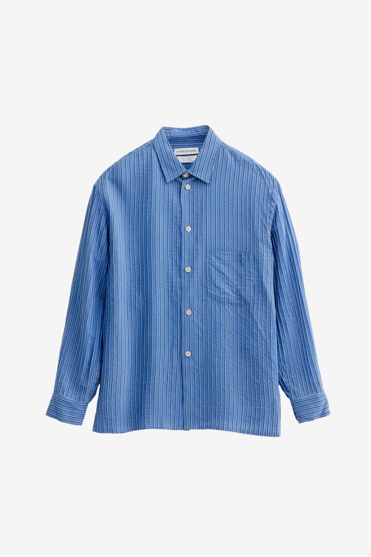 A Kind of Guise Gusto Shirt in Blue Sapphire Stripe