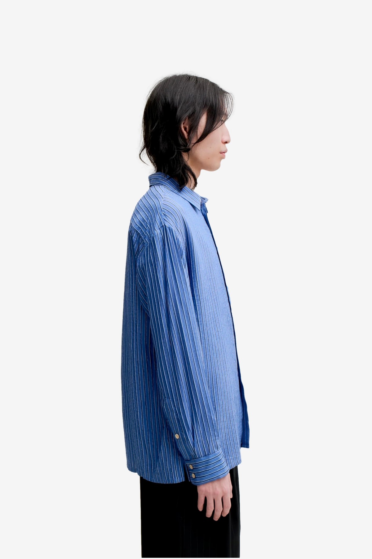 A Kind of Guise Gusto Shirt in Blue Sapphire Stripe