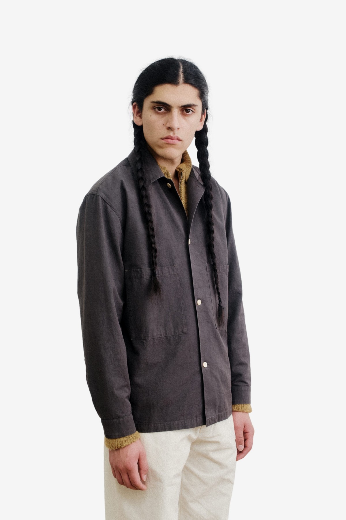A Kind of Guise Sayan Shirt Jacket in Sunny Dry Brown