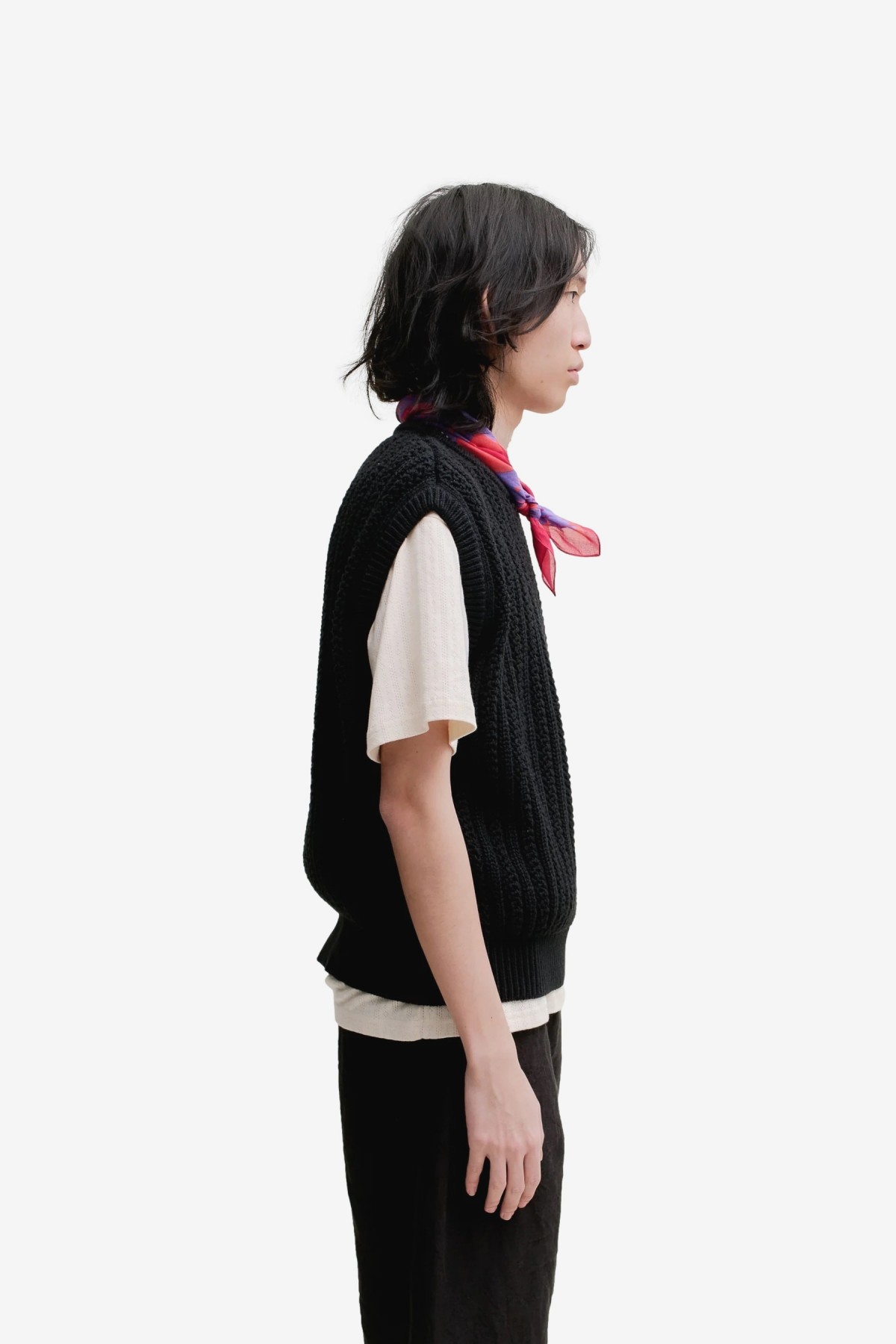 A Kind of Guise Vinay Knit Vest in Washed Ebony