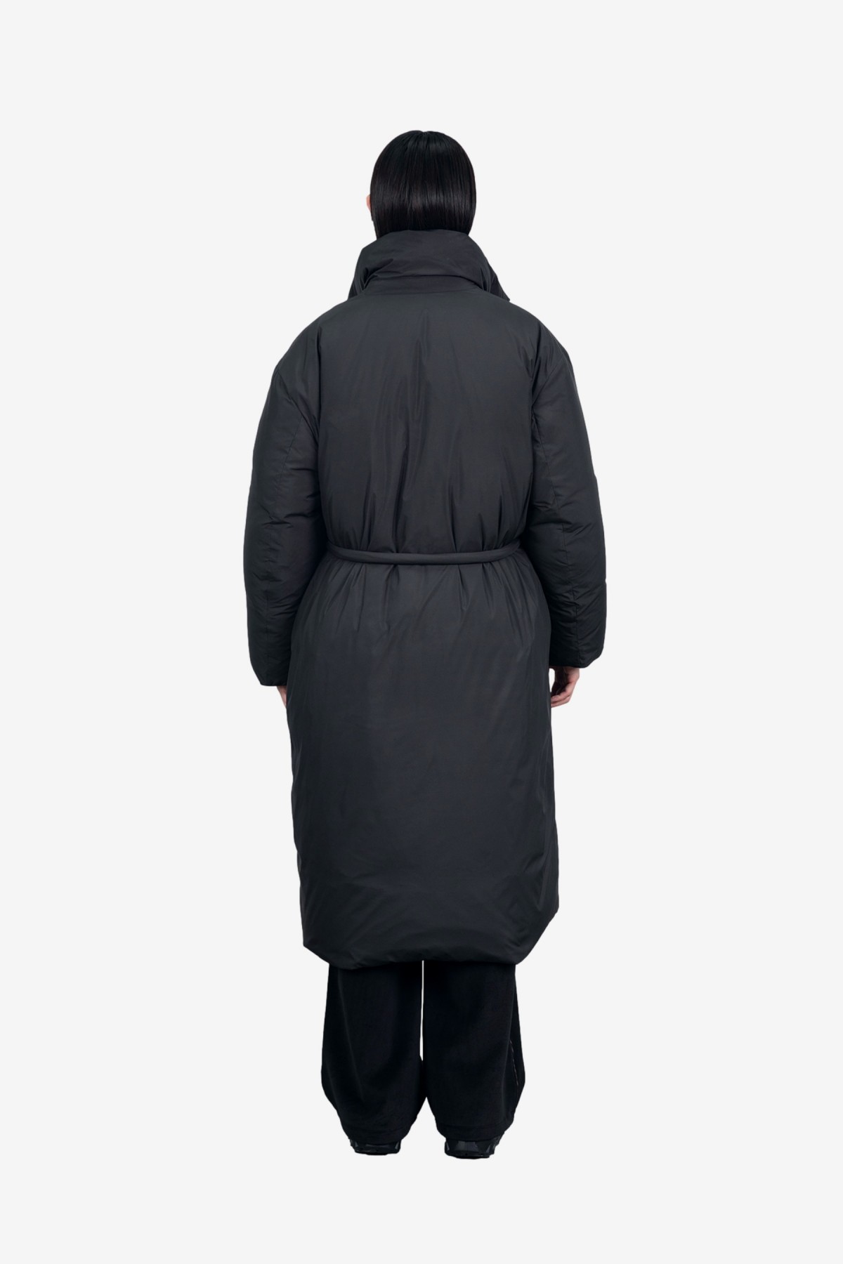 Down Puffer Long Coat in Black - Amomento | Afura Store