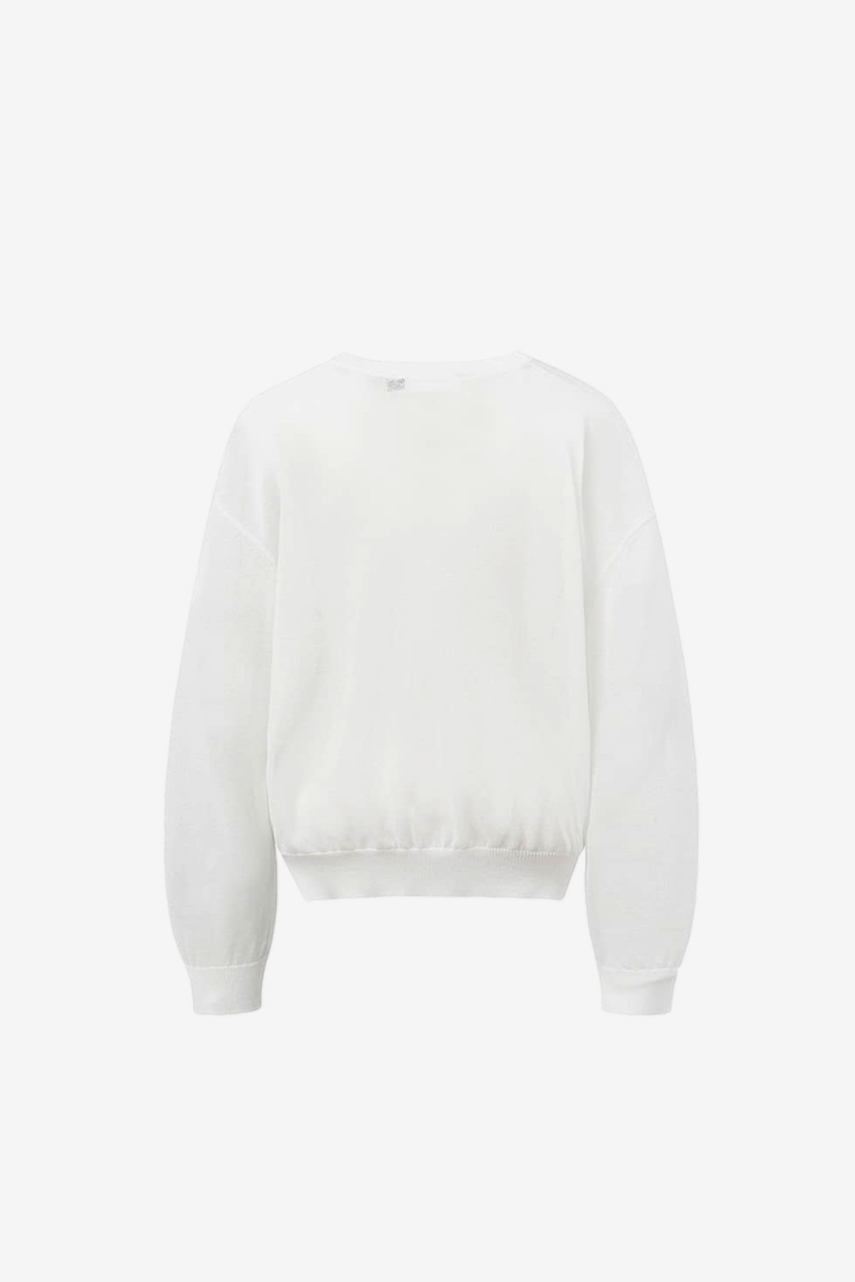 Amomento Sheer Round Cardigan in White