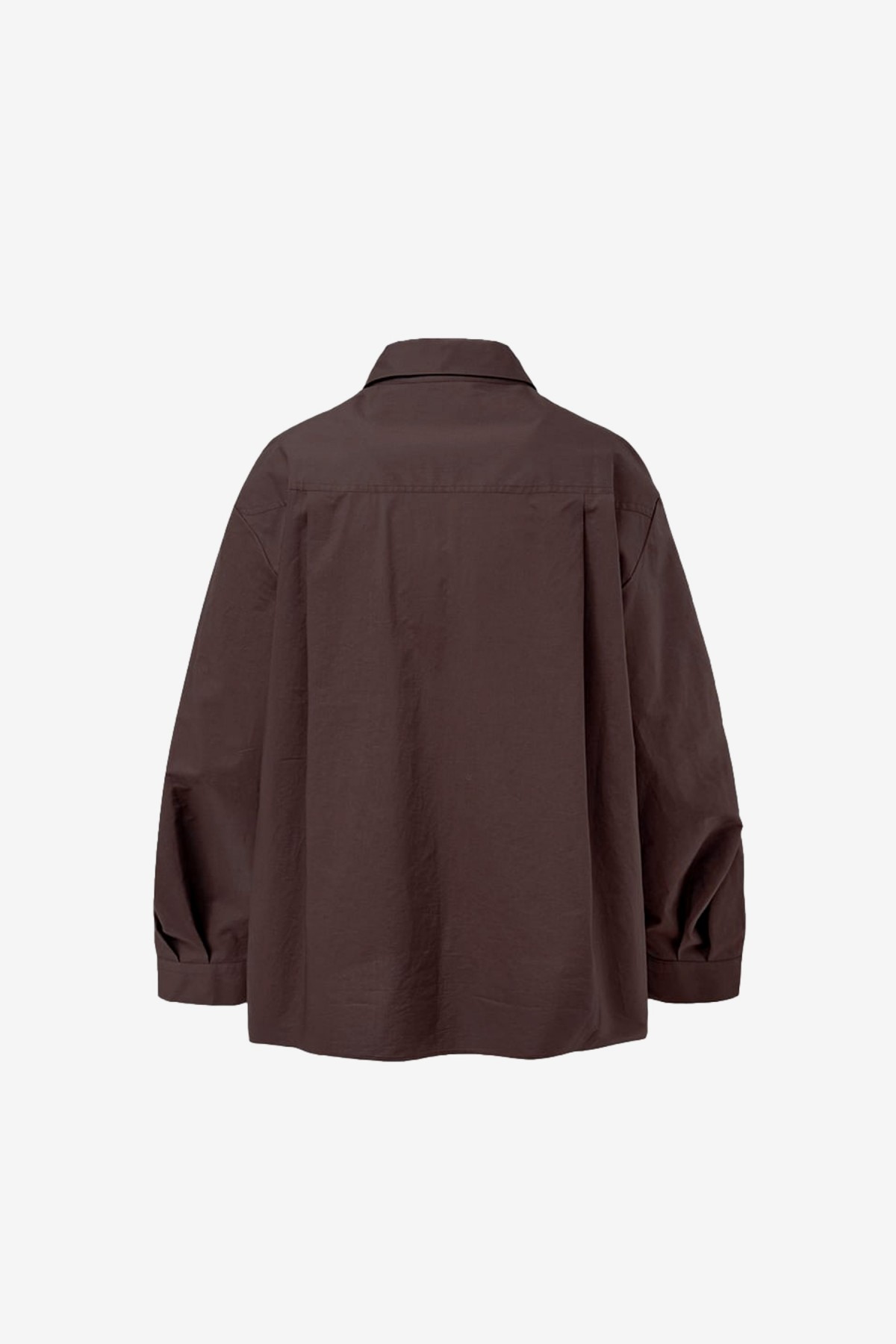 Amomento Square Pocket Oversized Shirts in Burgundy