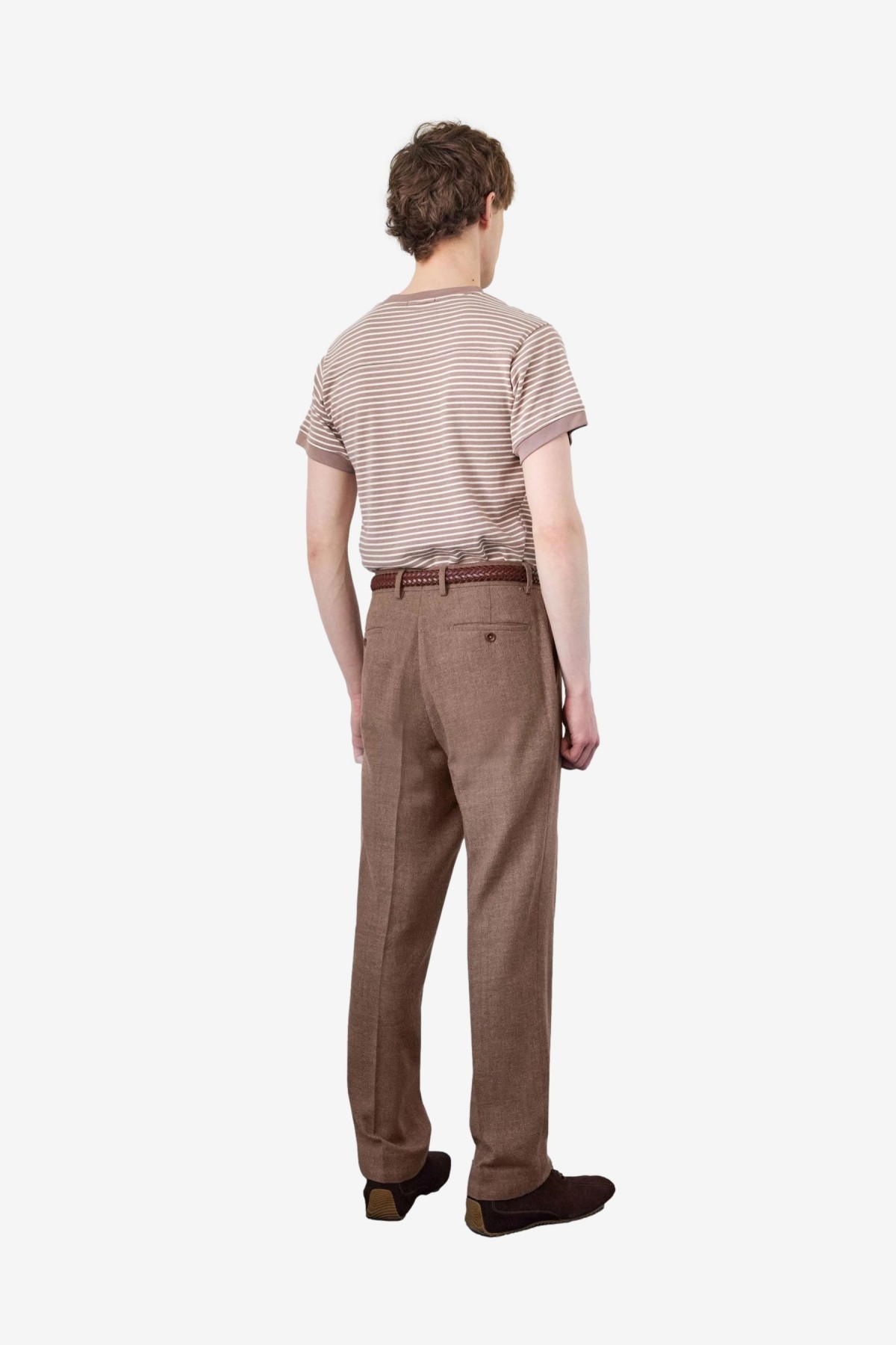 Carter Young Flat Front Trouser in Mocha