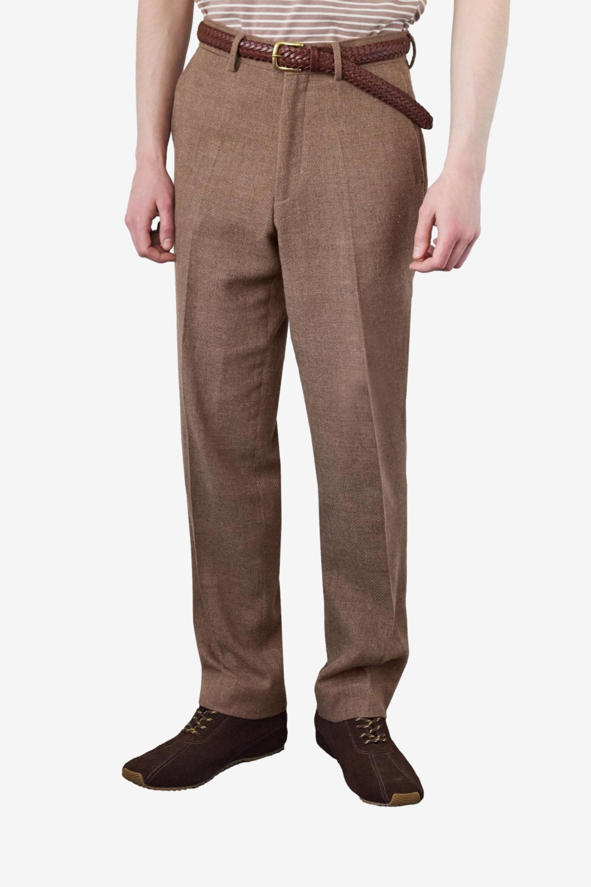Carter Young Flat Front Trouser in Mocha