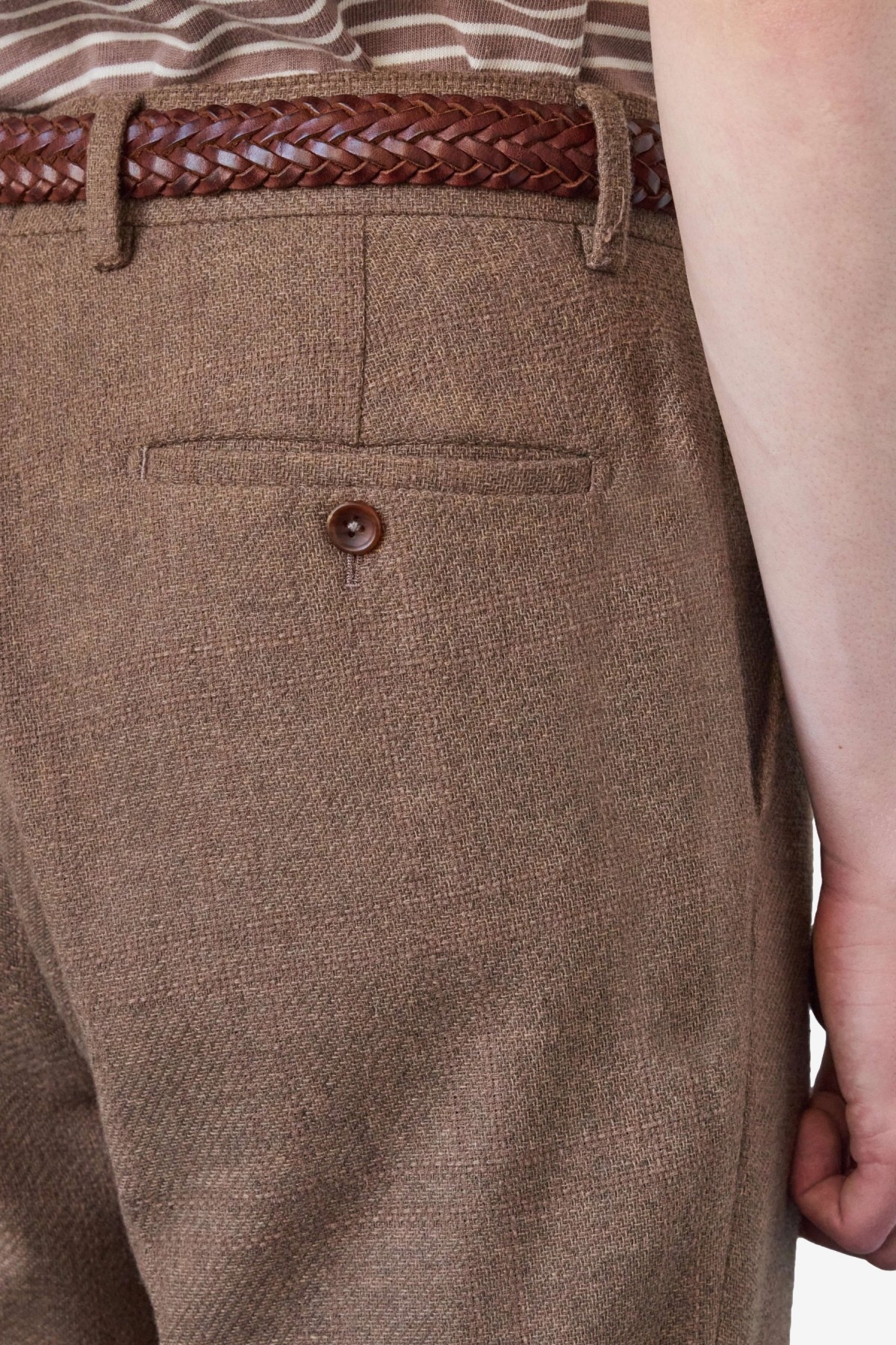 Carter Young Flat Front Trouser in Mocha