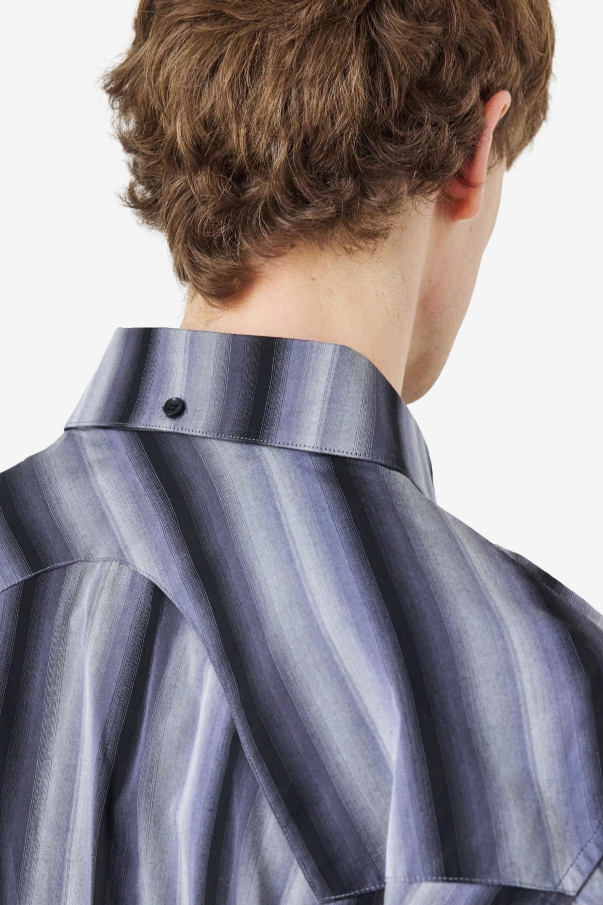 Carter Young Western Business Shirt in Ombre Stripe