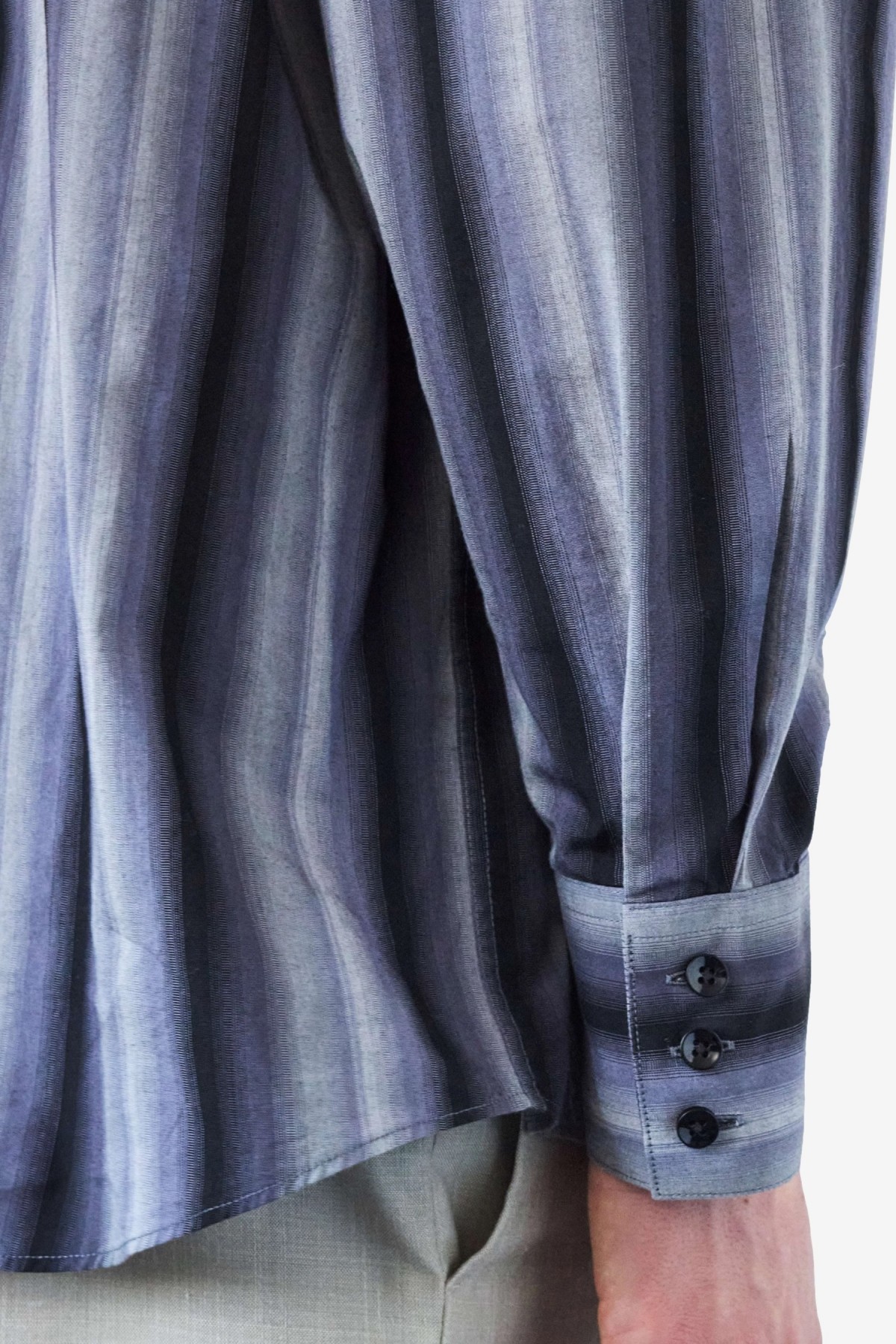 Carter Young Western Business Shirt in Ombre Stripe