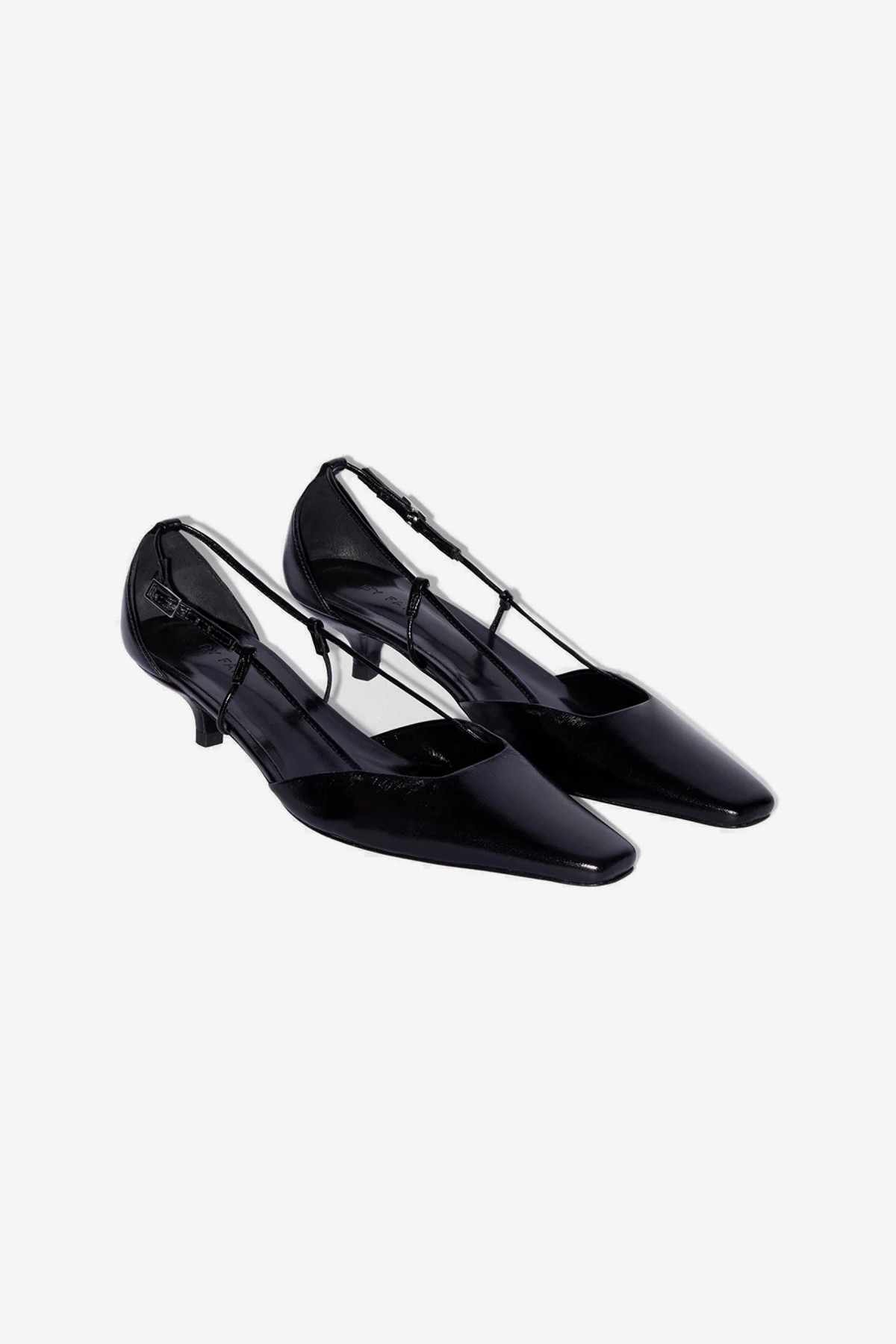 By Far Francine Creased Leather in Black